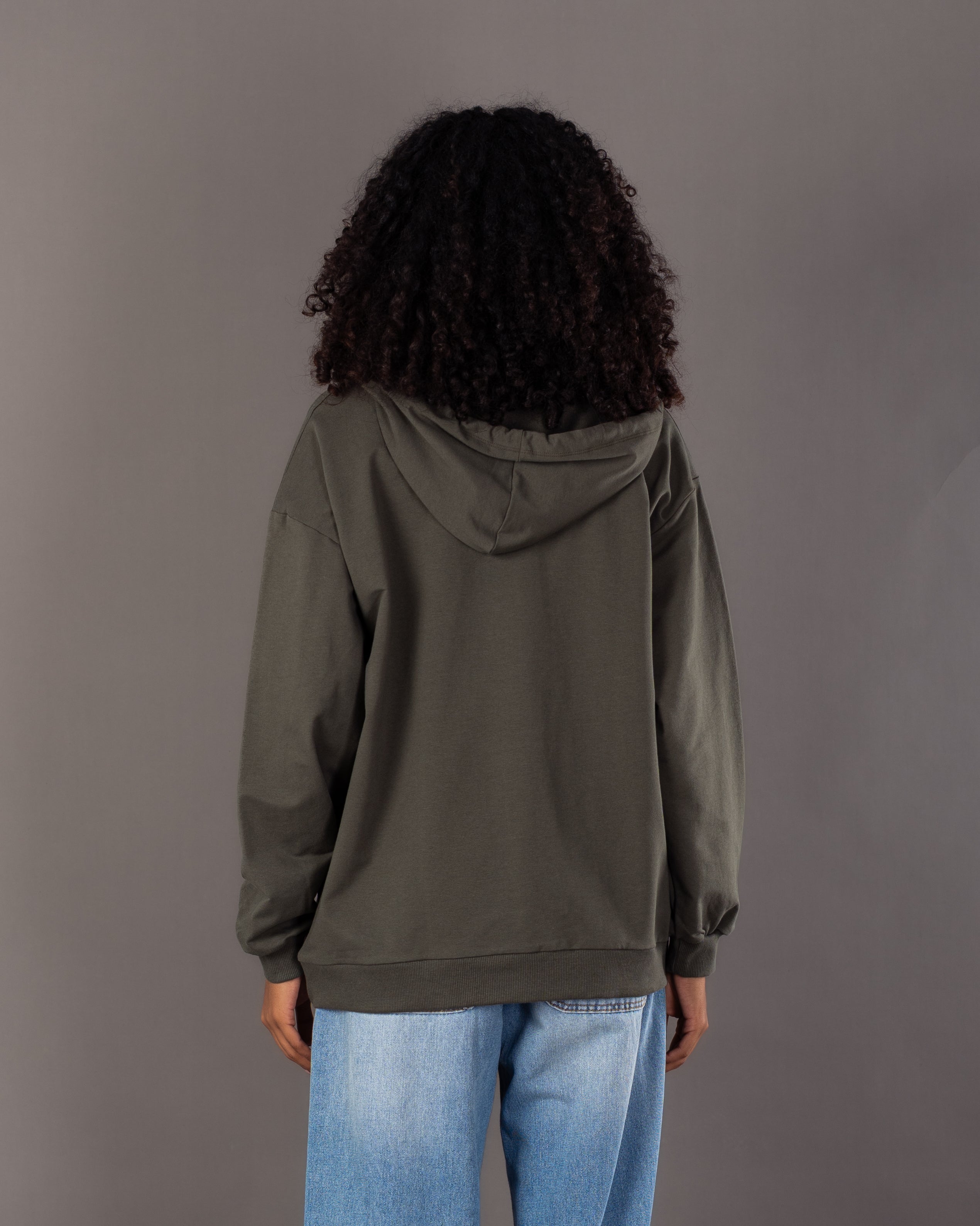 Plain Zip Up - Sweatshirt