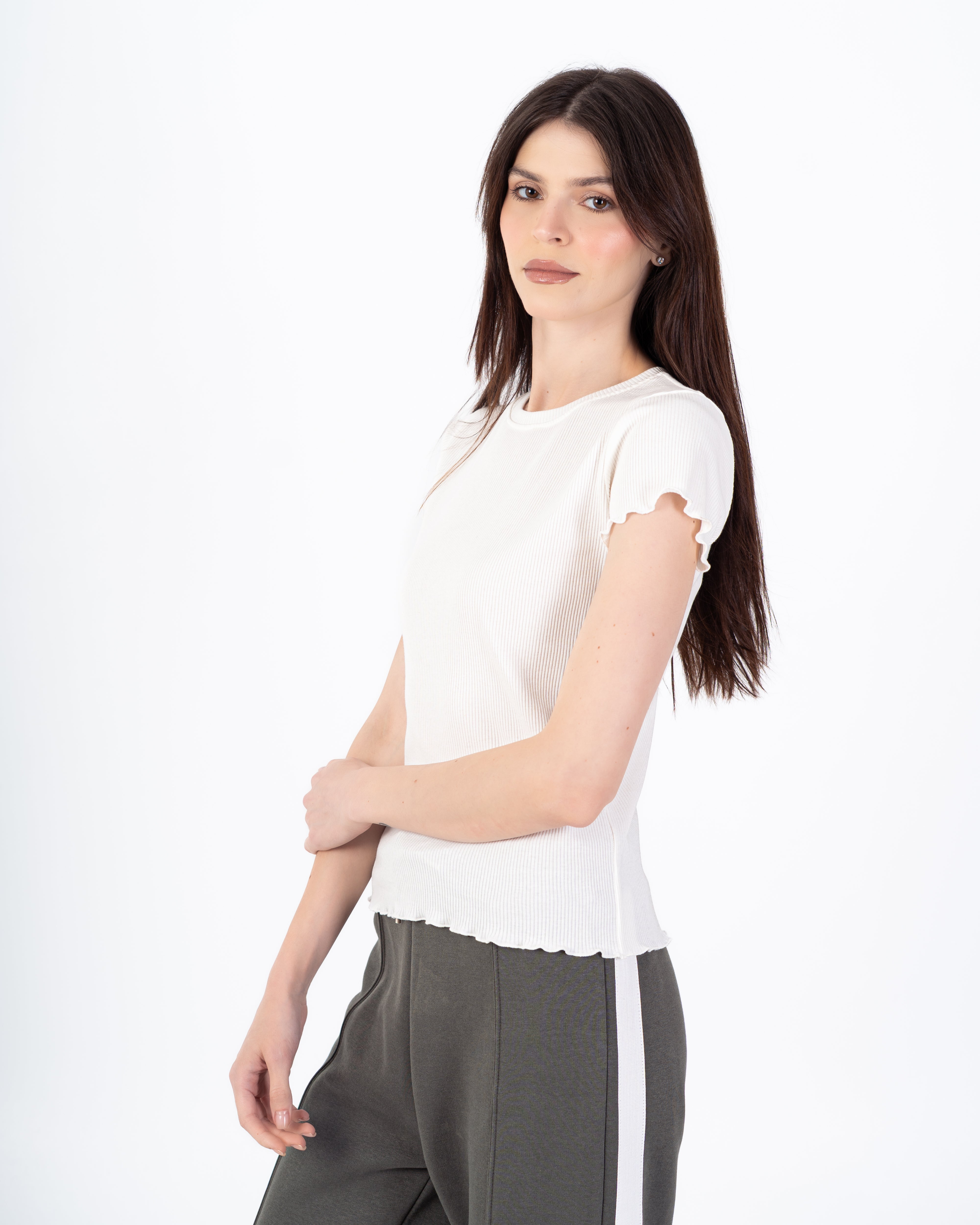 بلوزة أساسية – سادة (أكمام قصيرة، ألوان)