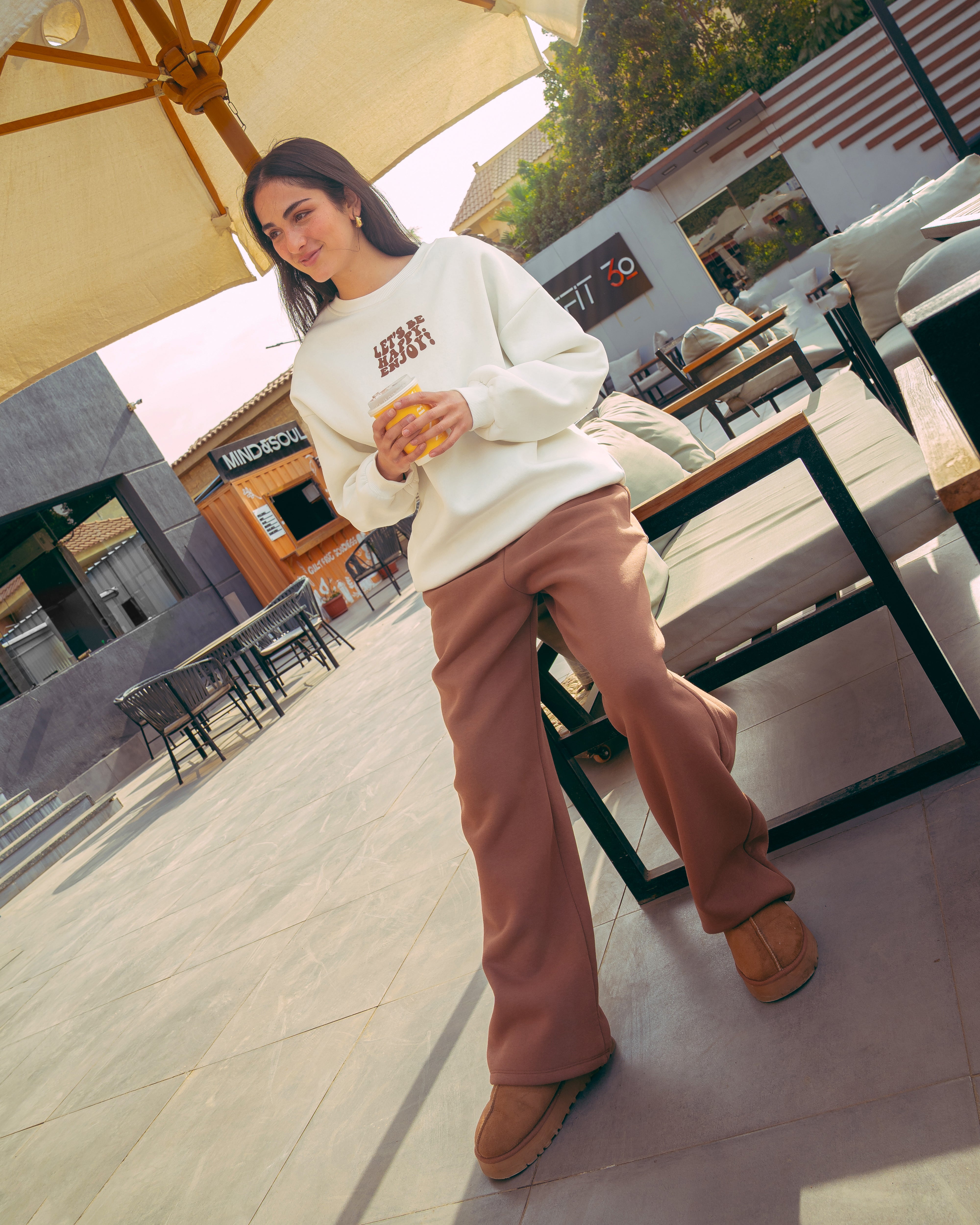 Oversized Printed - Crew Neck Sweatshirt