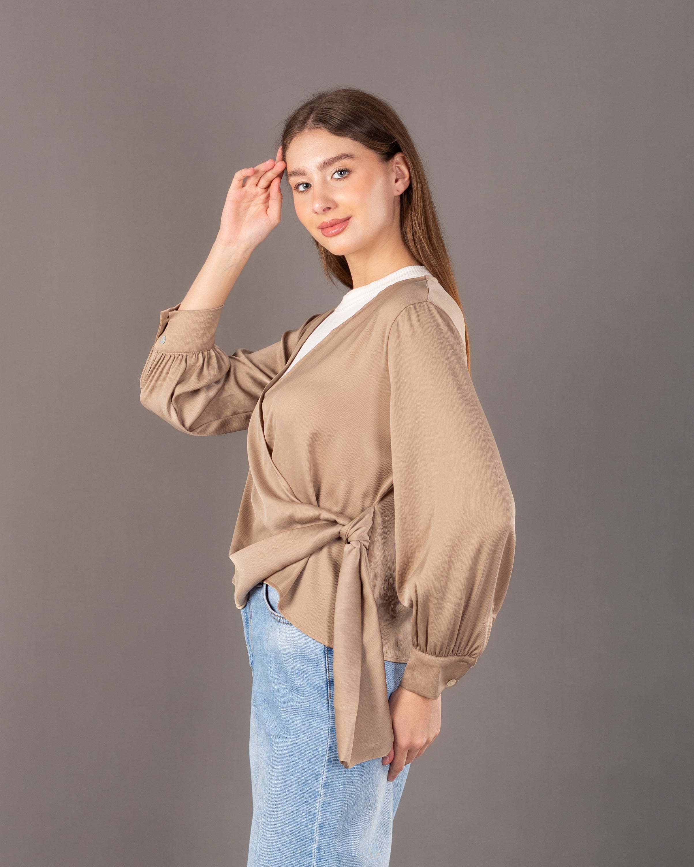 Plain Wrap Blouse