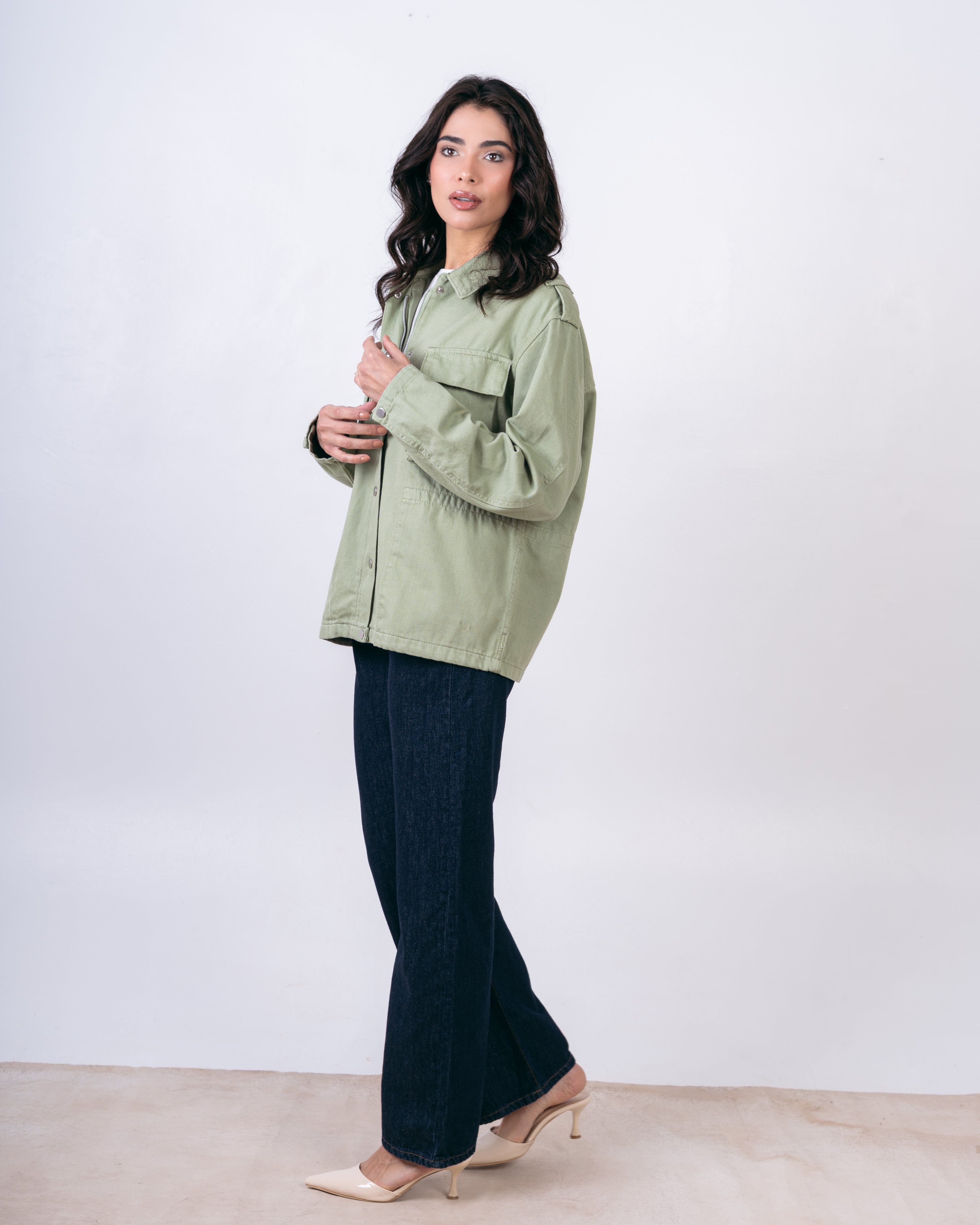 Baggy Gabardine Jacket - With Large Pockets
