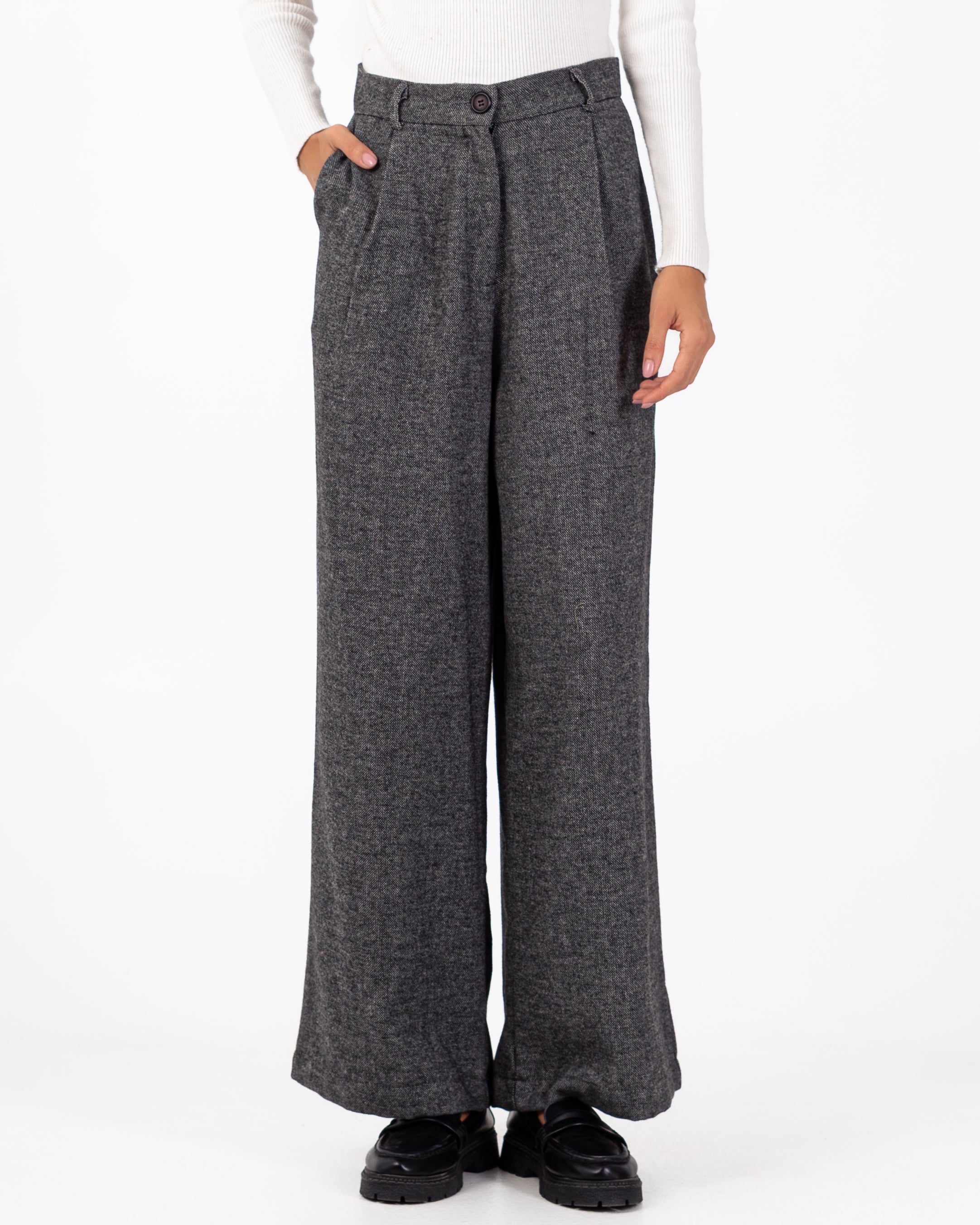 بنطلون كلاسيكي – سادة (واسع الساق)