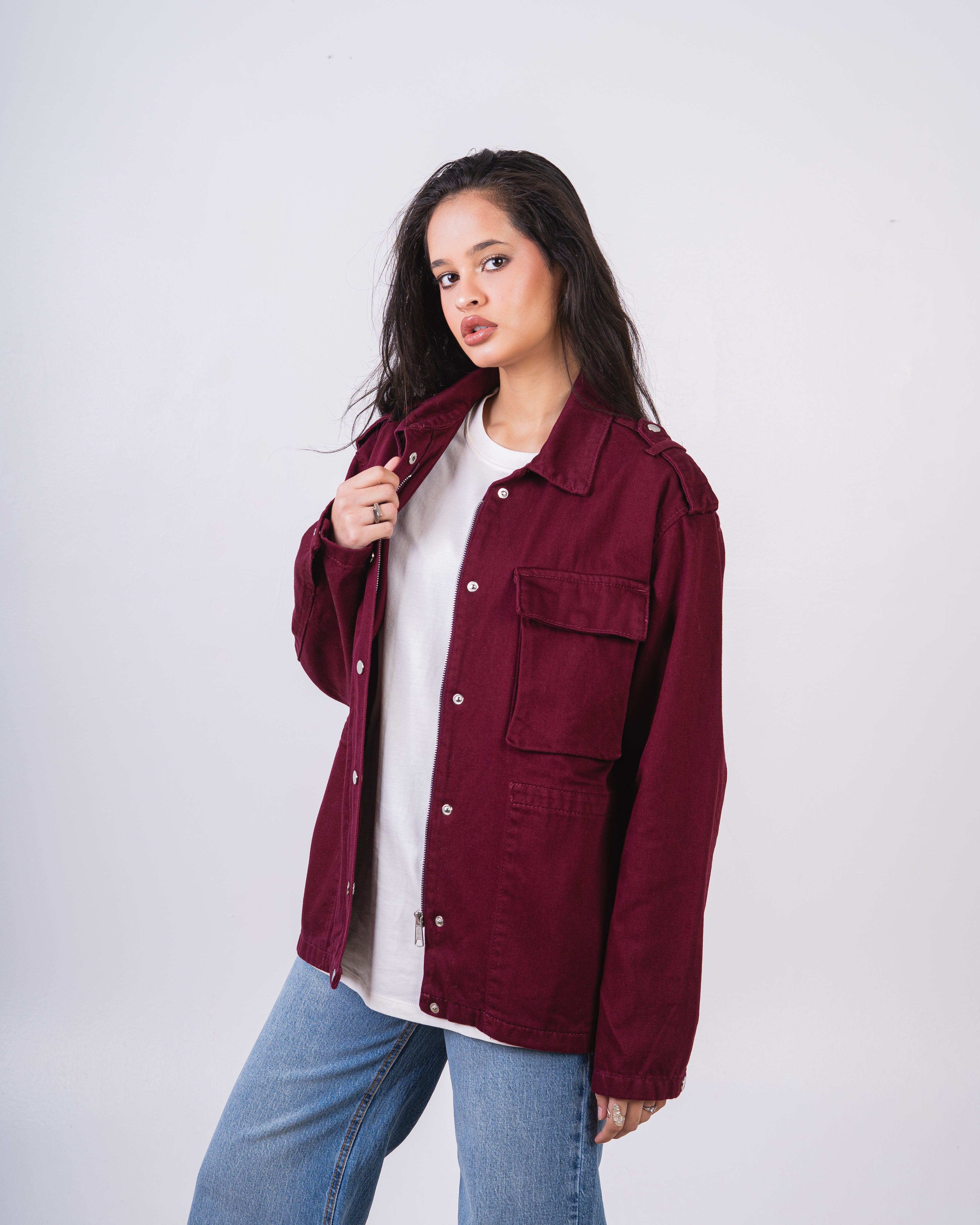 Baggy Gabardine Jacket - With Large Pockets