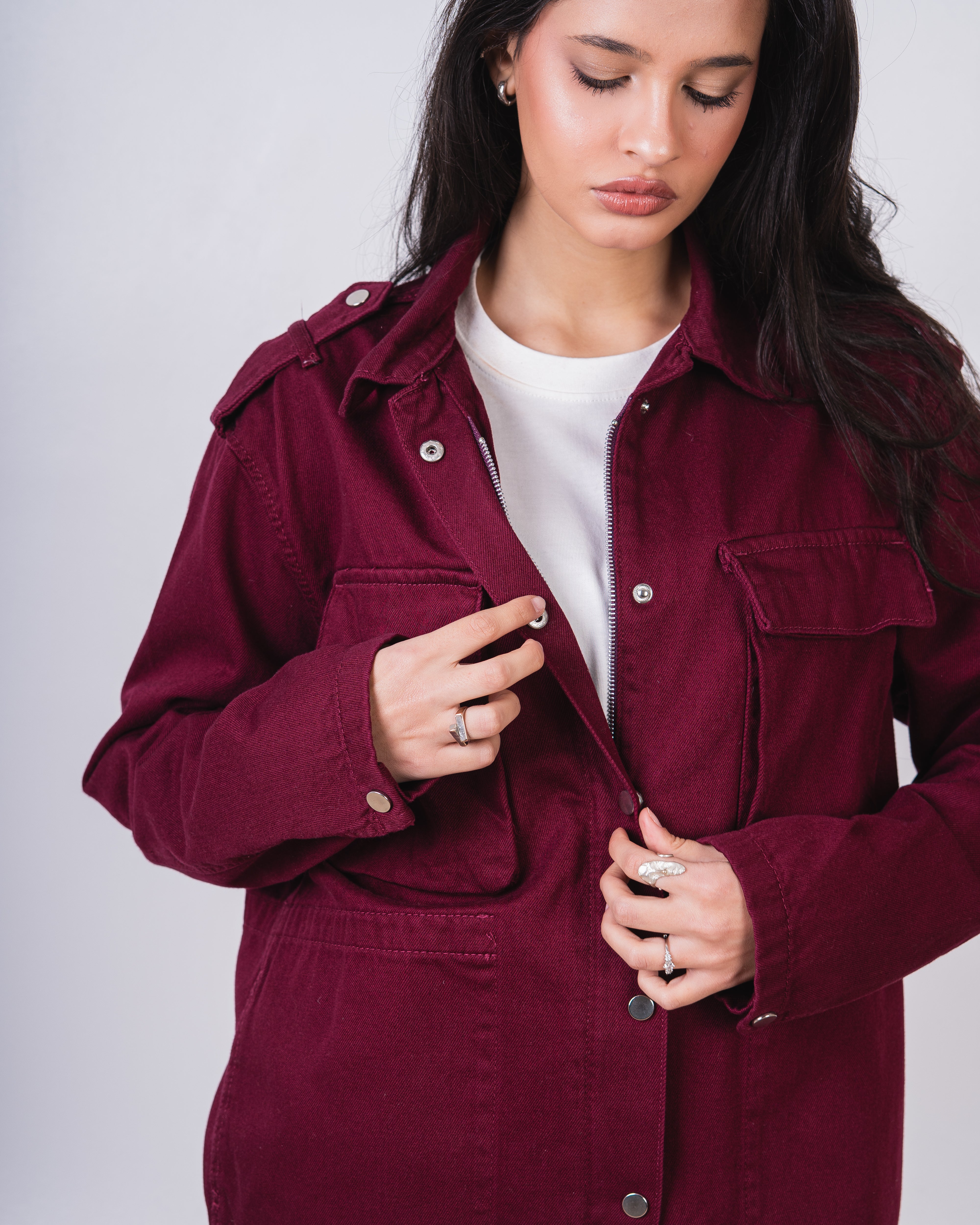 Baggy Gabardine Jacket - With Large Pockets