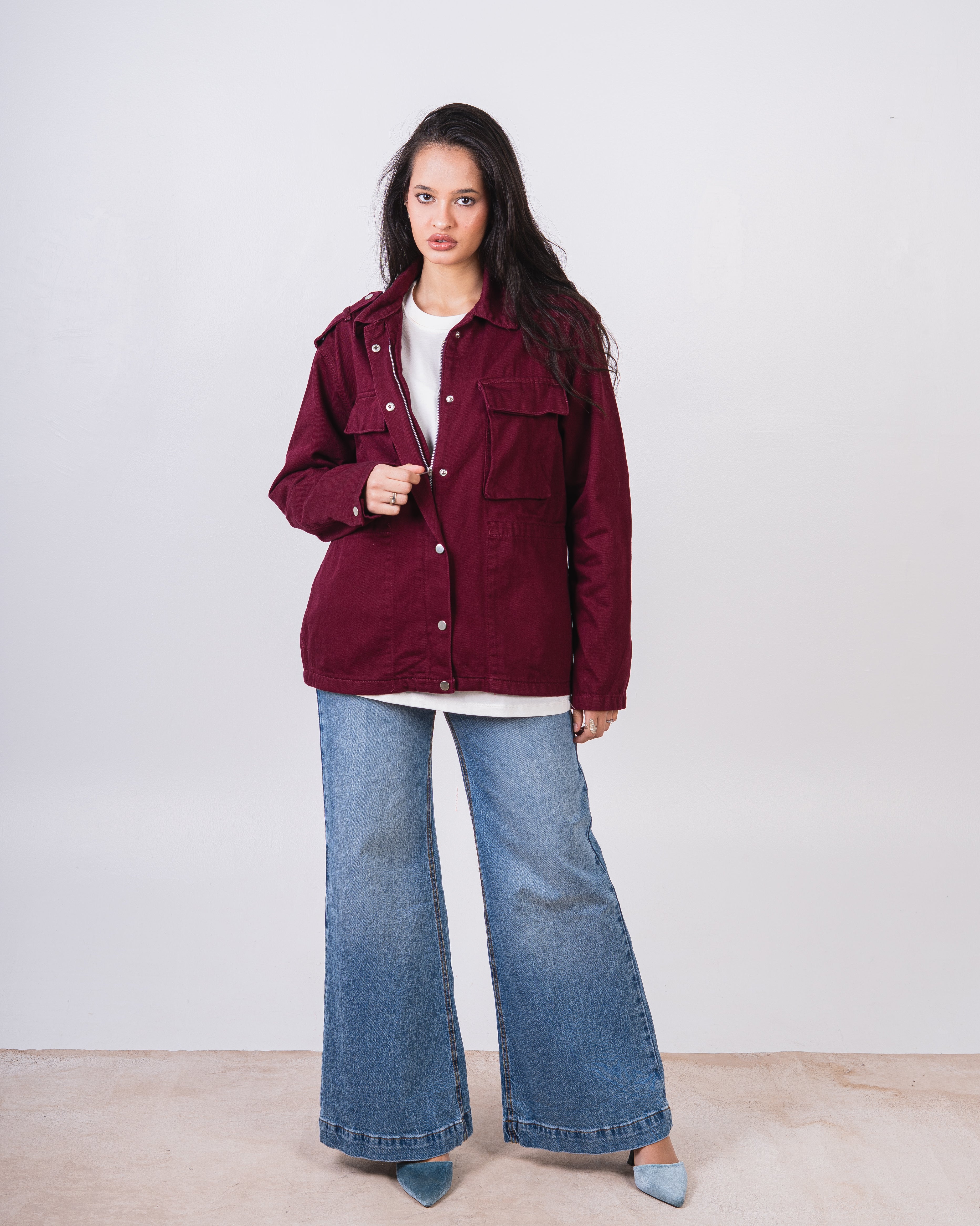 Baggy Gabardine Jacket - With Large Pockets