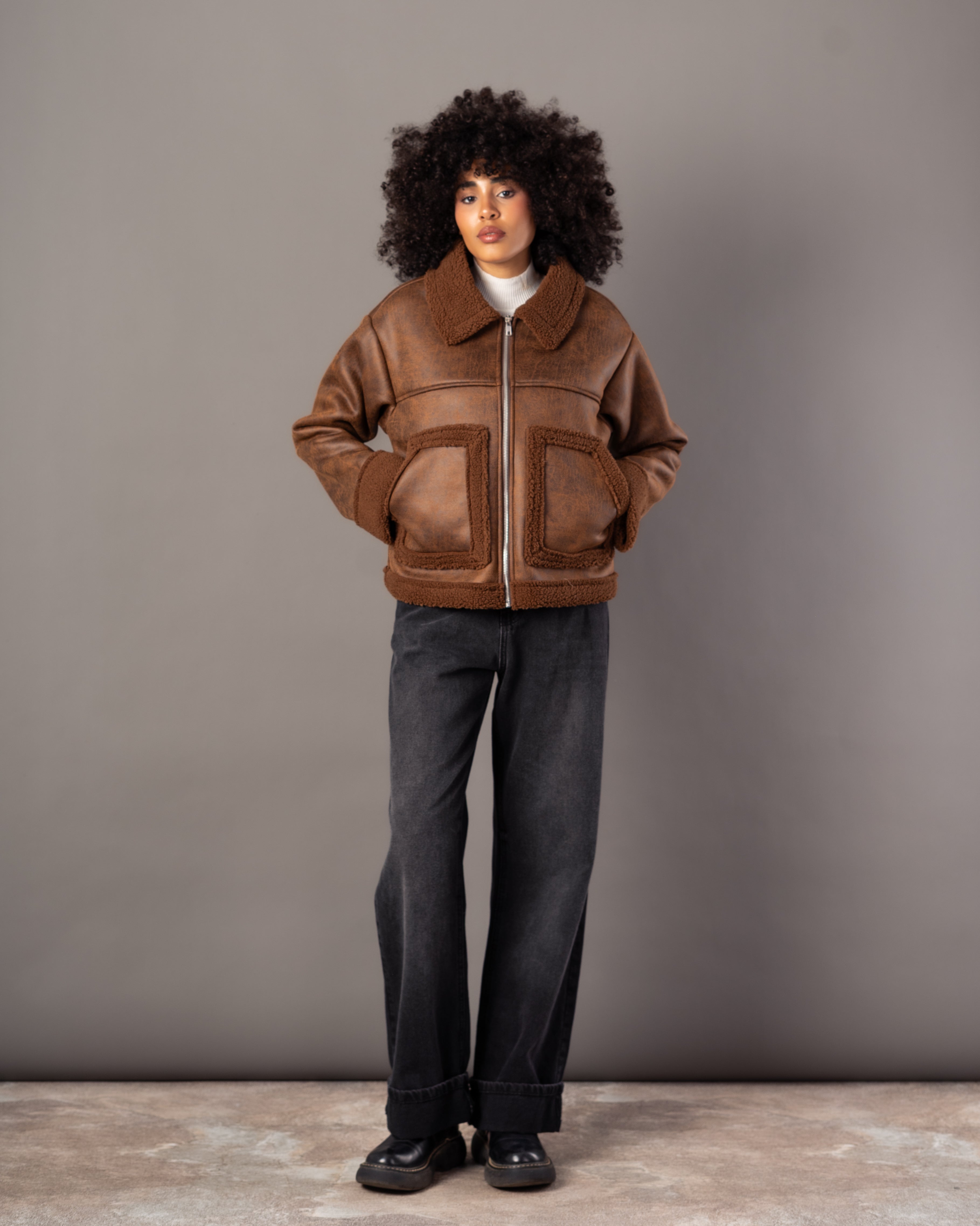 Leather Jacket – Lined (2 Pockets)