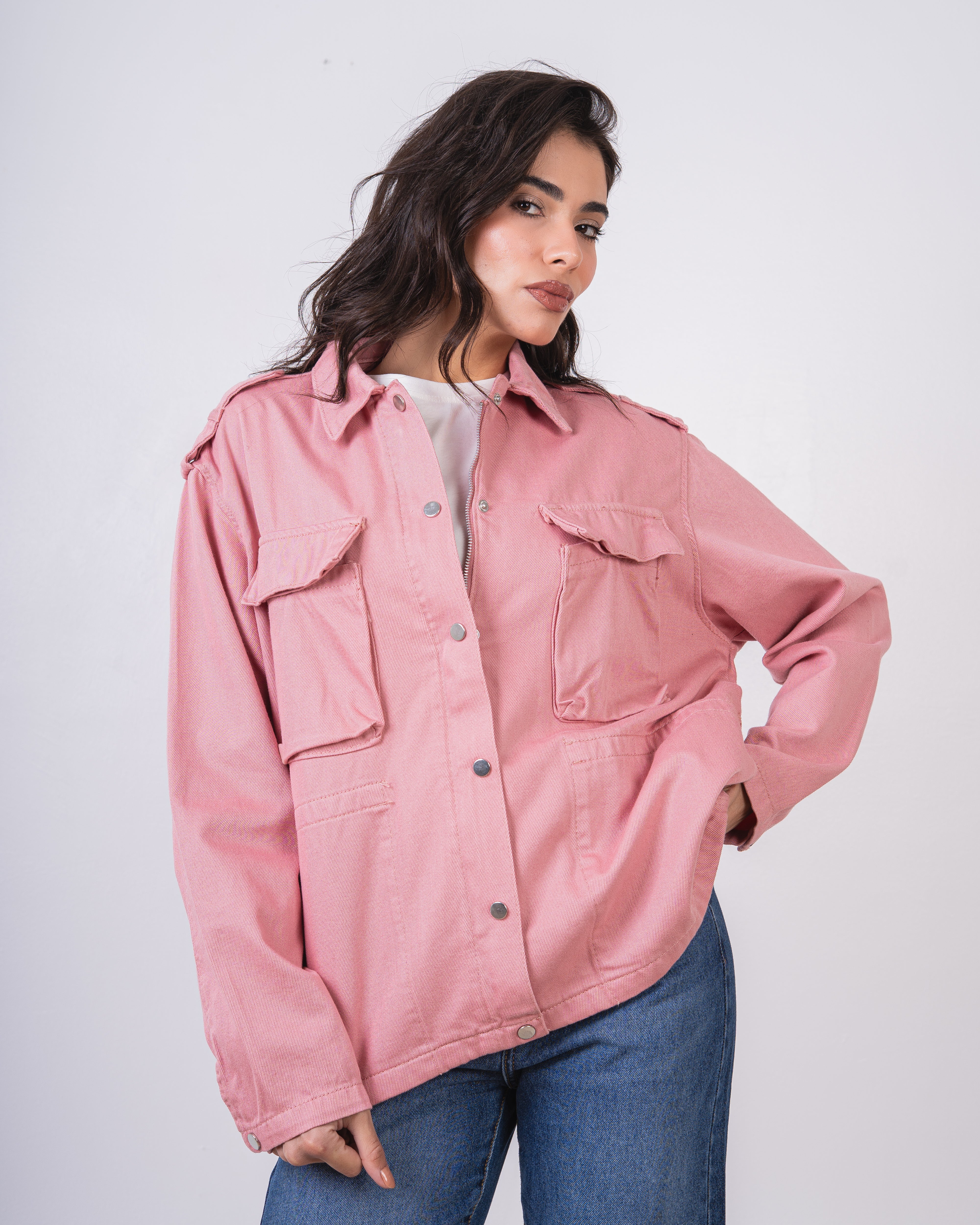 Baggy Gabardine Jacket - With Large Pockets