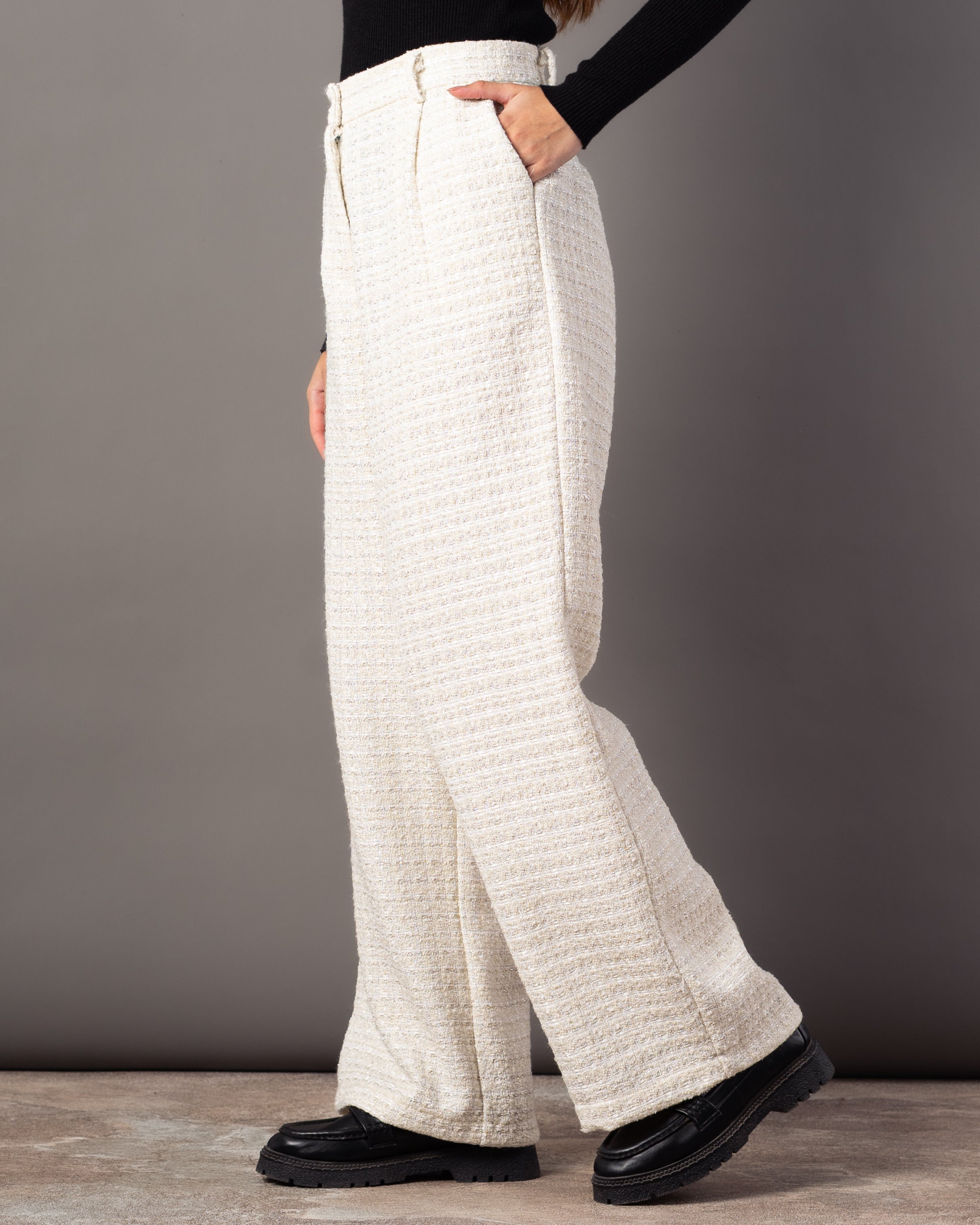 Classic Trouser – Gold Print Embroidery