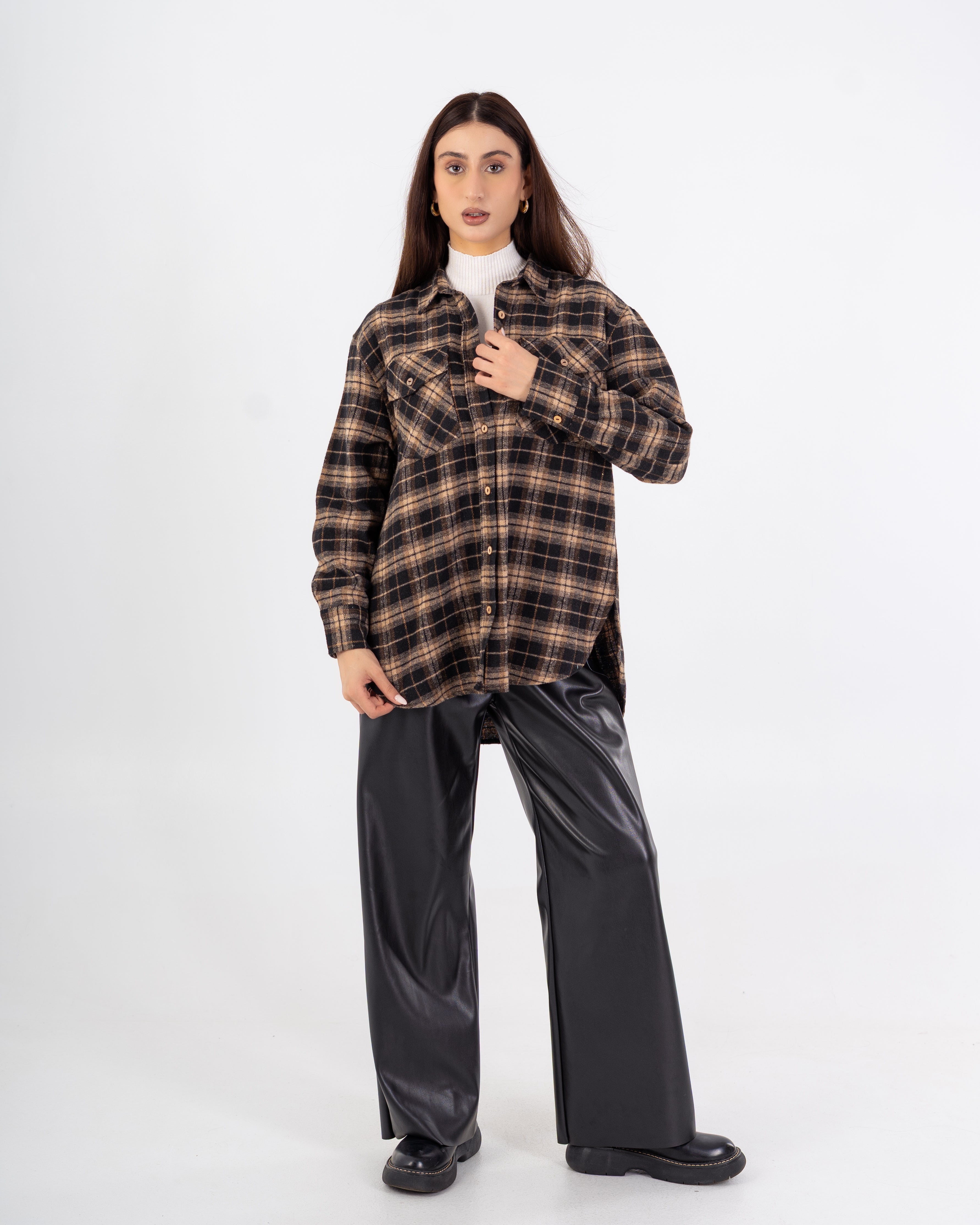 قميص منقوش – جيوب (مربعات منقوشة)