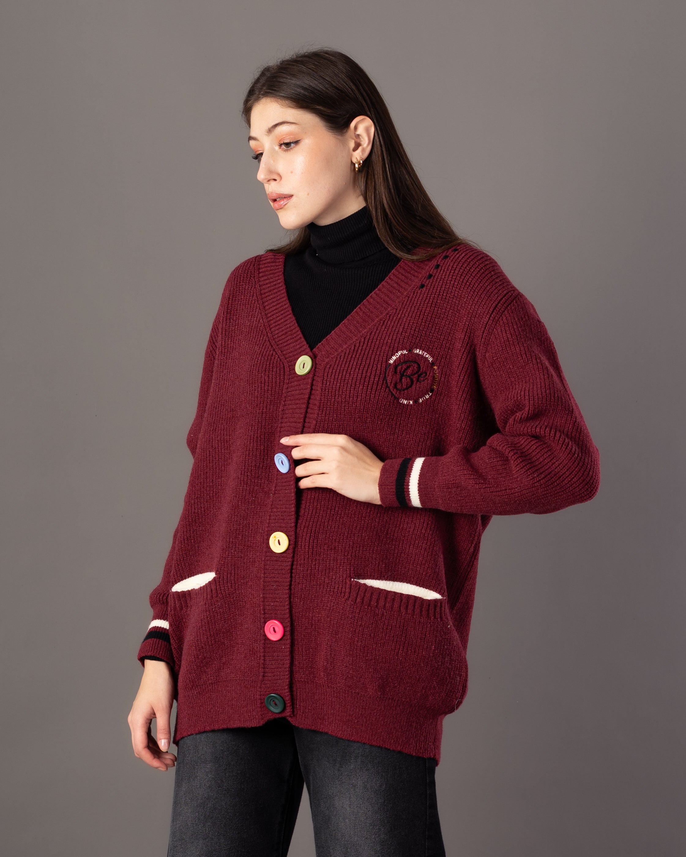 Knitwear Cardigan – Colored Buttons