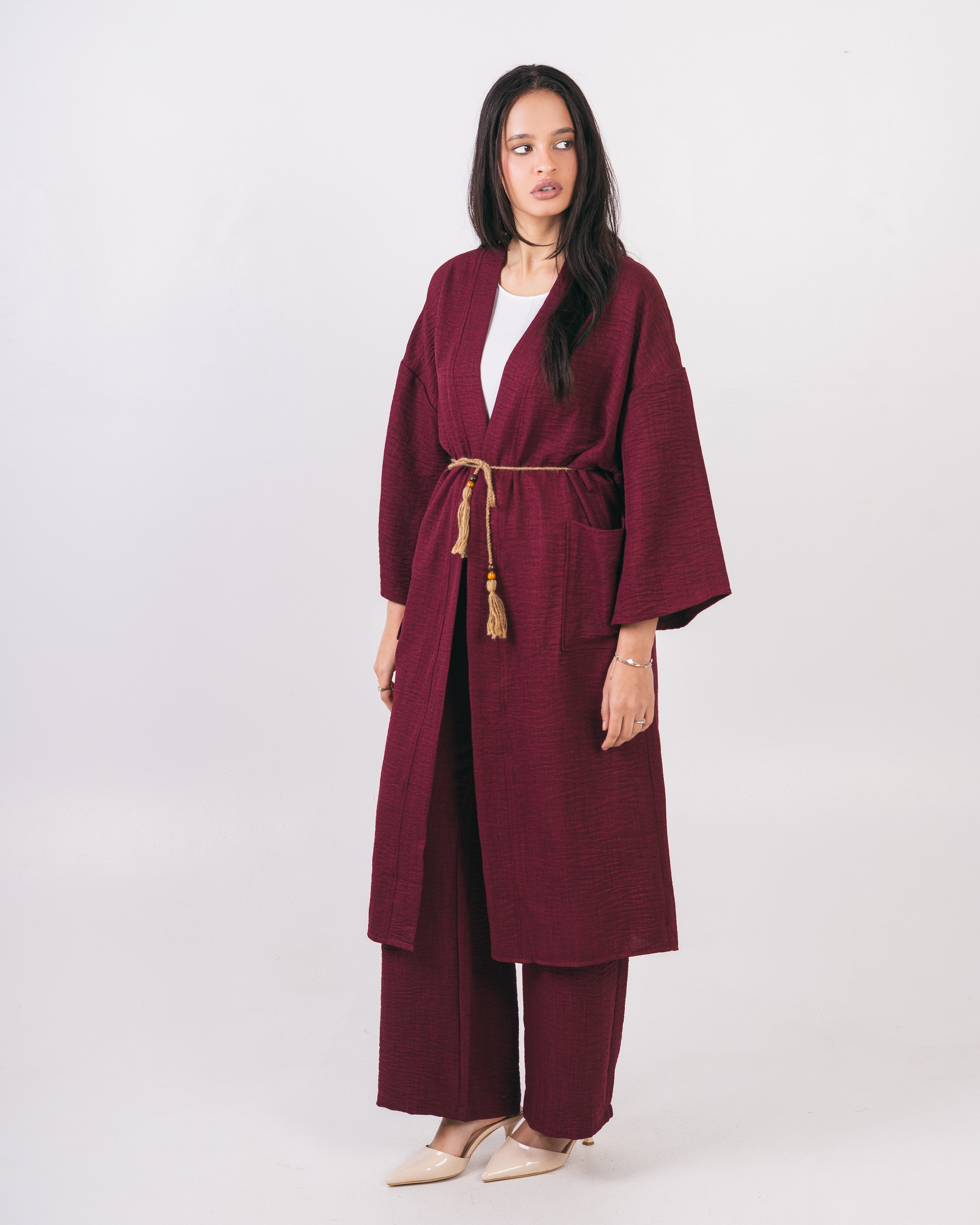 Plain Kimono - With Separate Belt