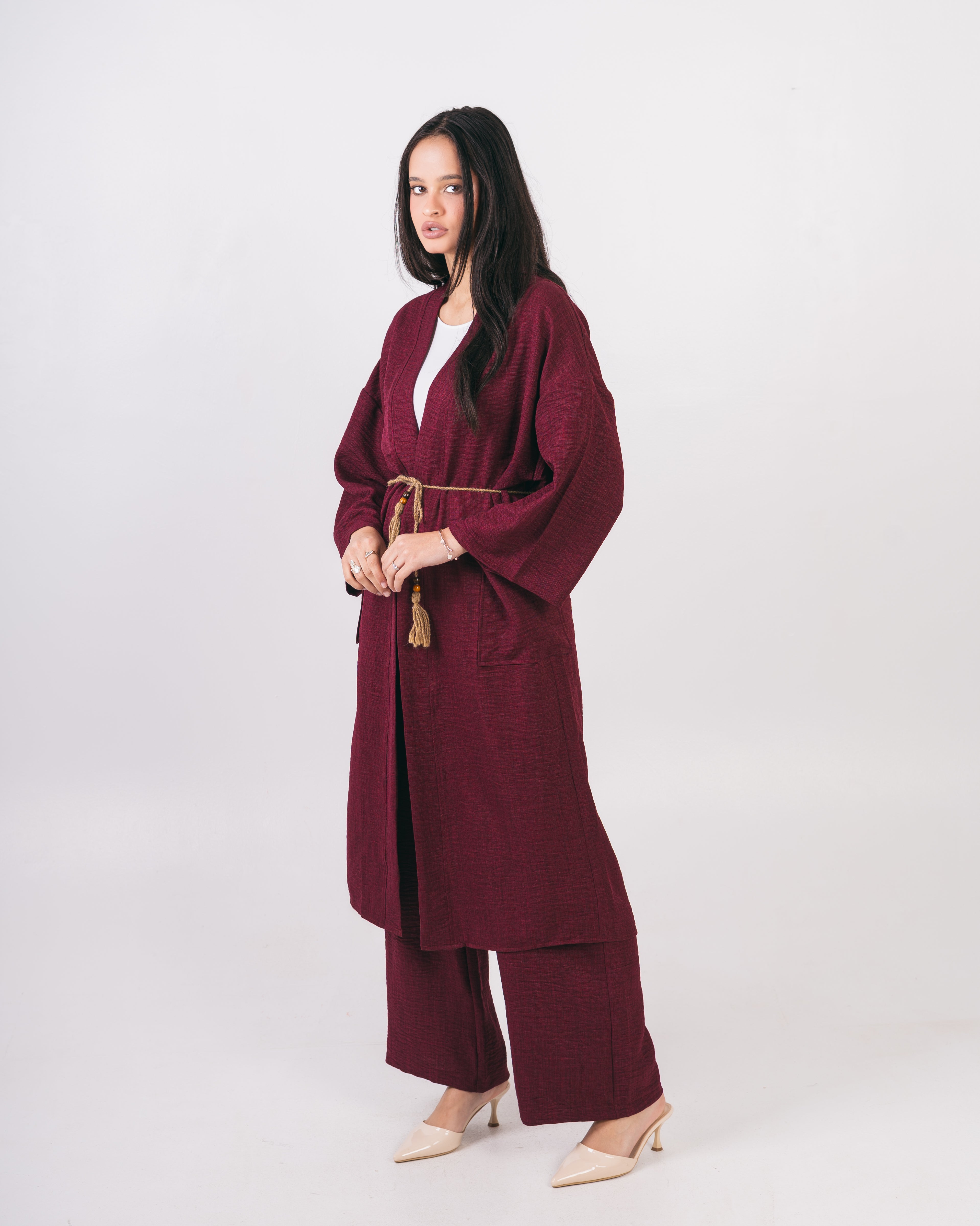Plain Kimono - With Separate Belt