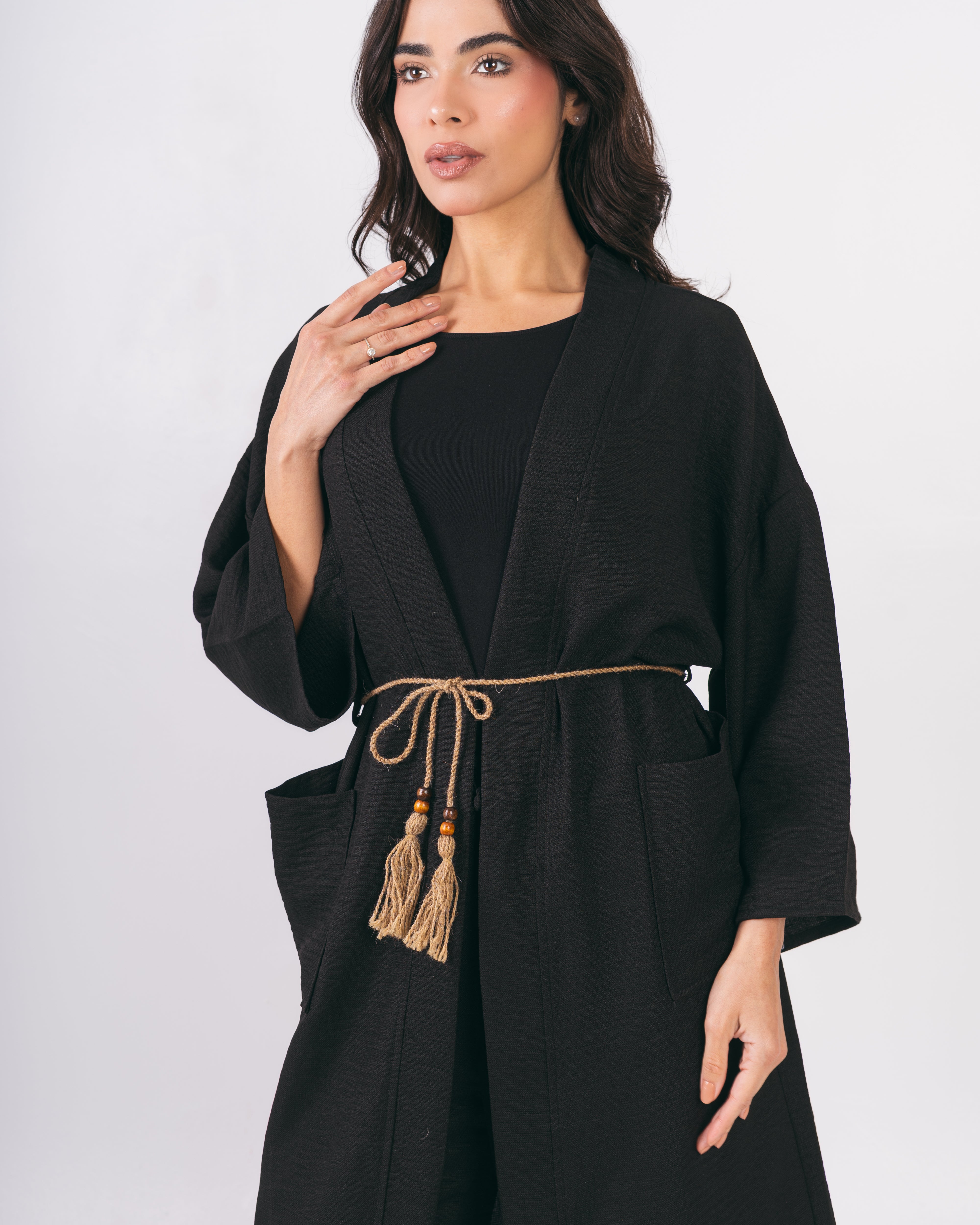 كيمونو سادة - مع حزام منفصل