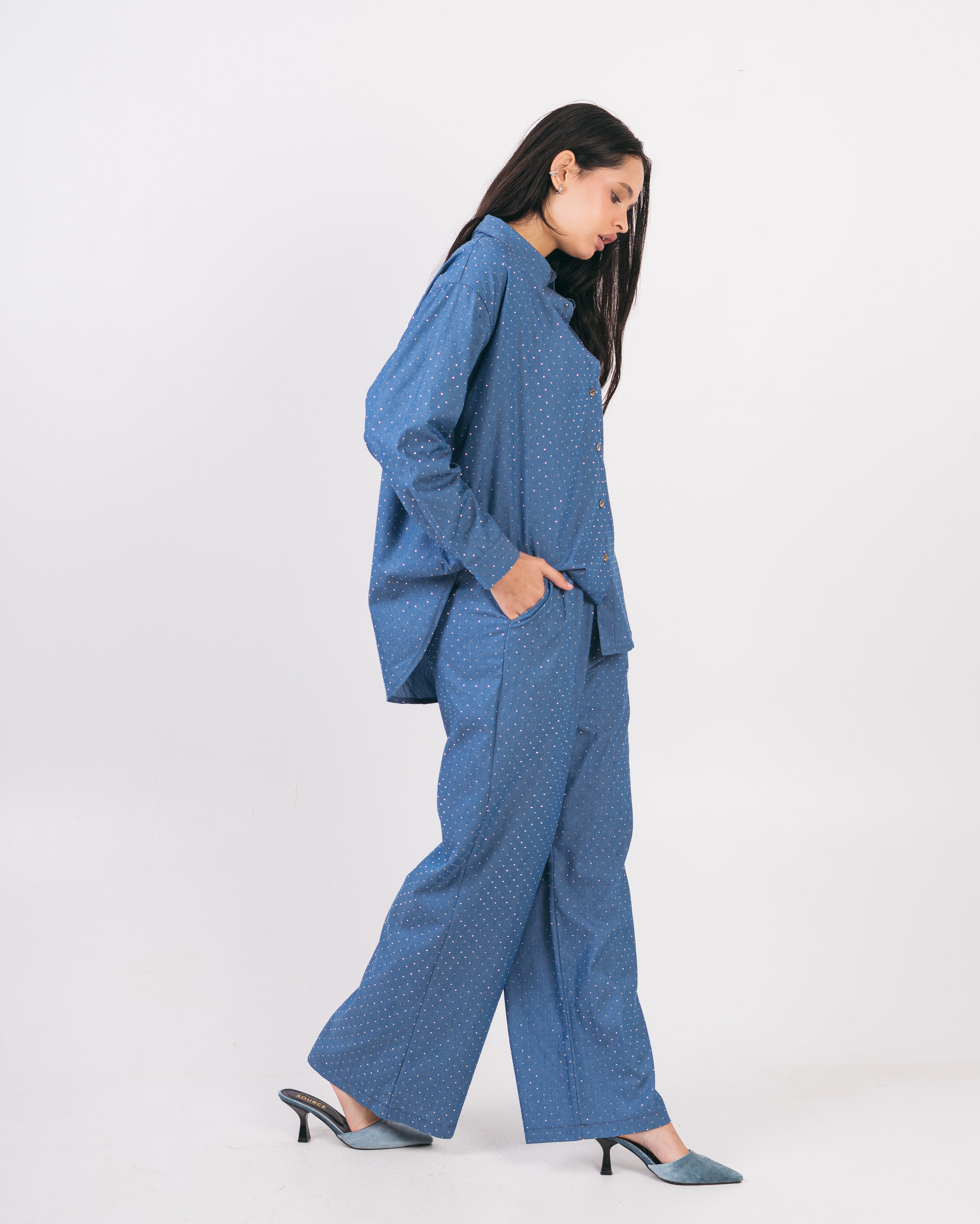 Denim Shirt - With Shiny Beads