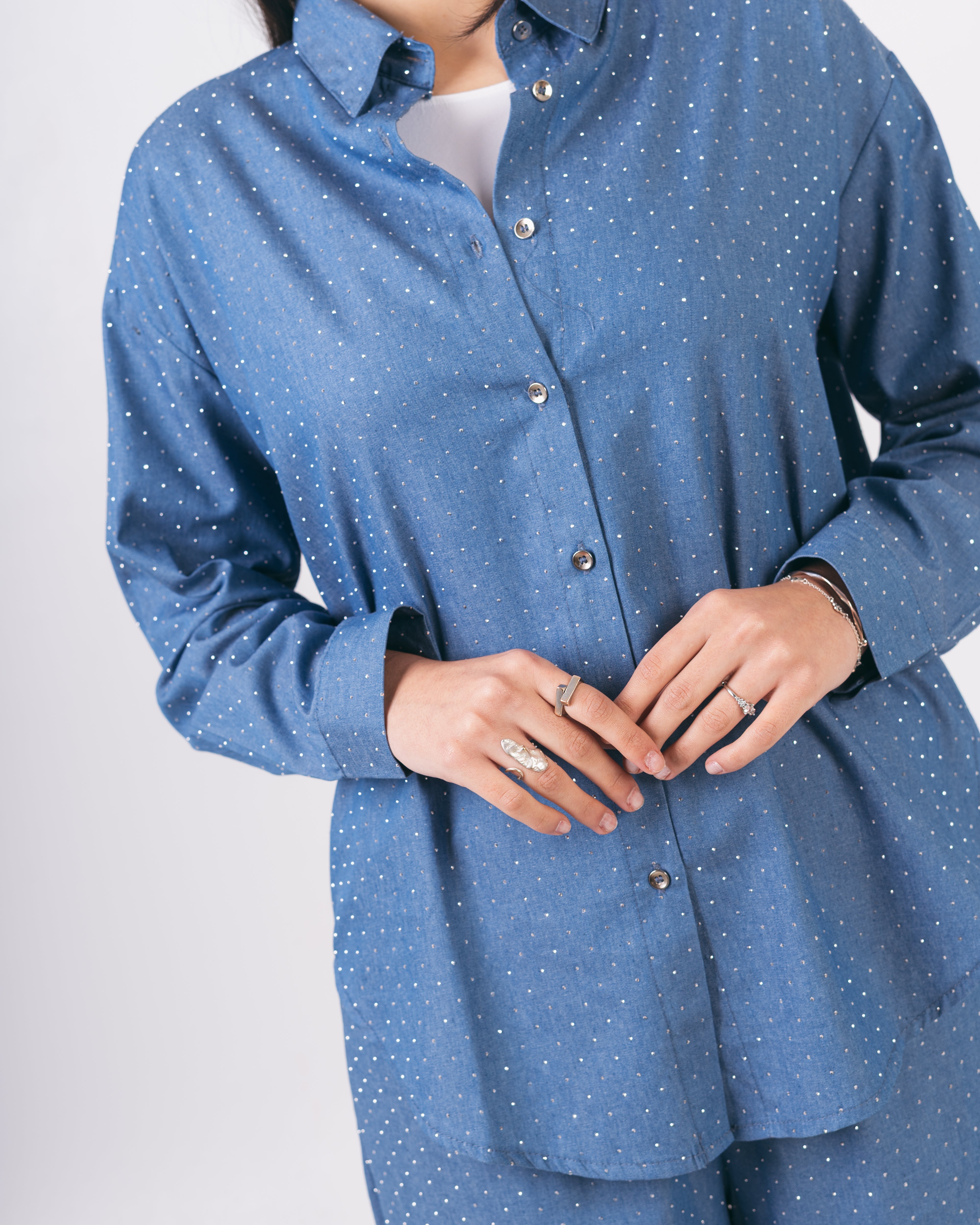 Denim Shirt - With Shiny Beads