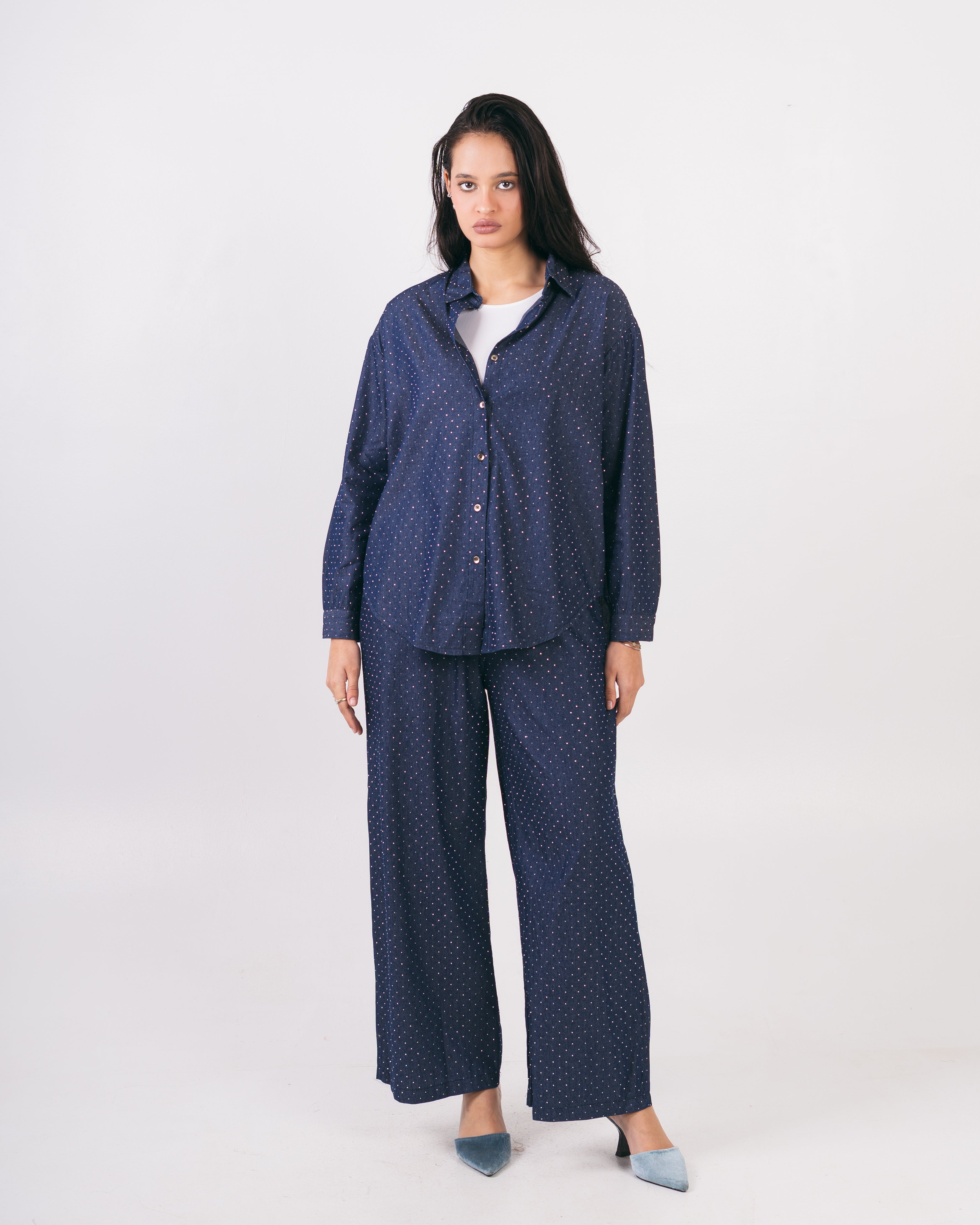 Denim Shirt - With Shiny Beads