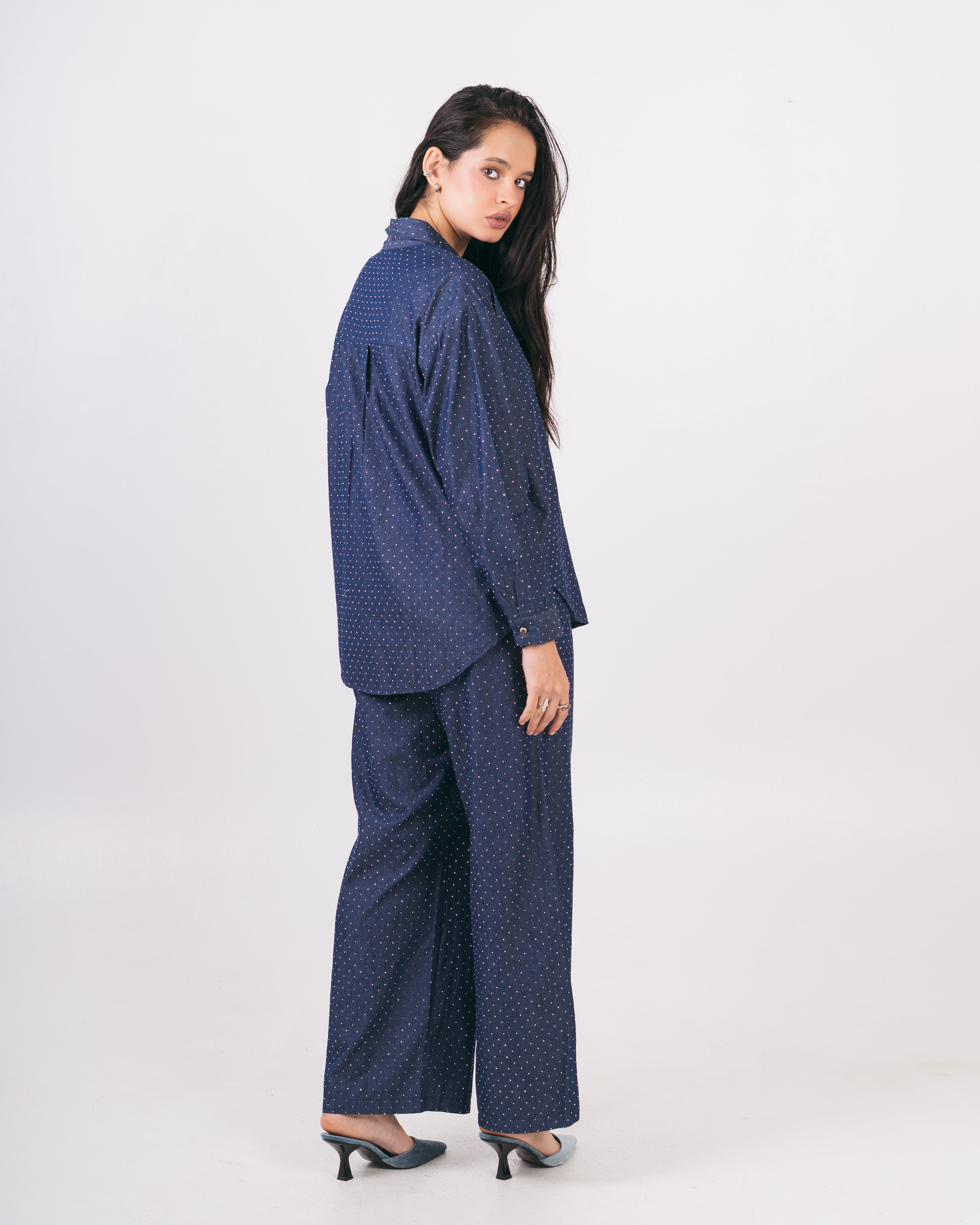 Denim Shirt - With Shiny Beads