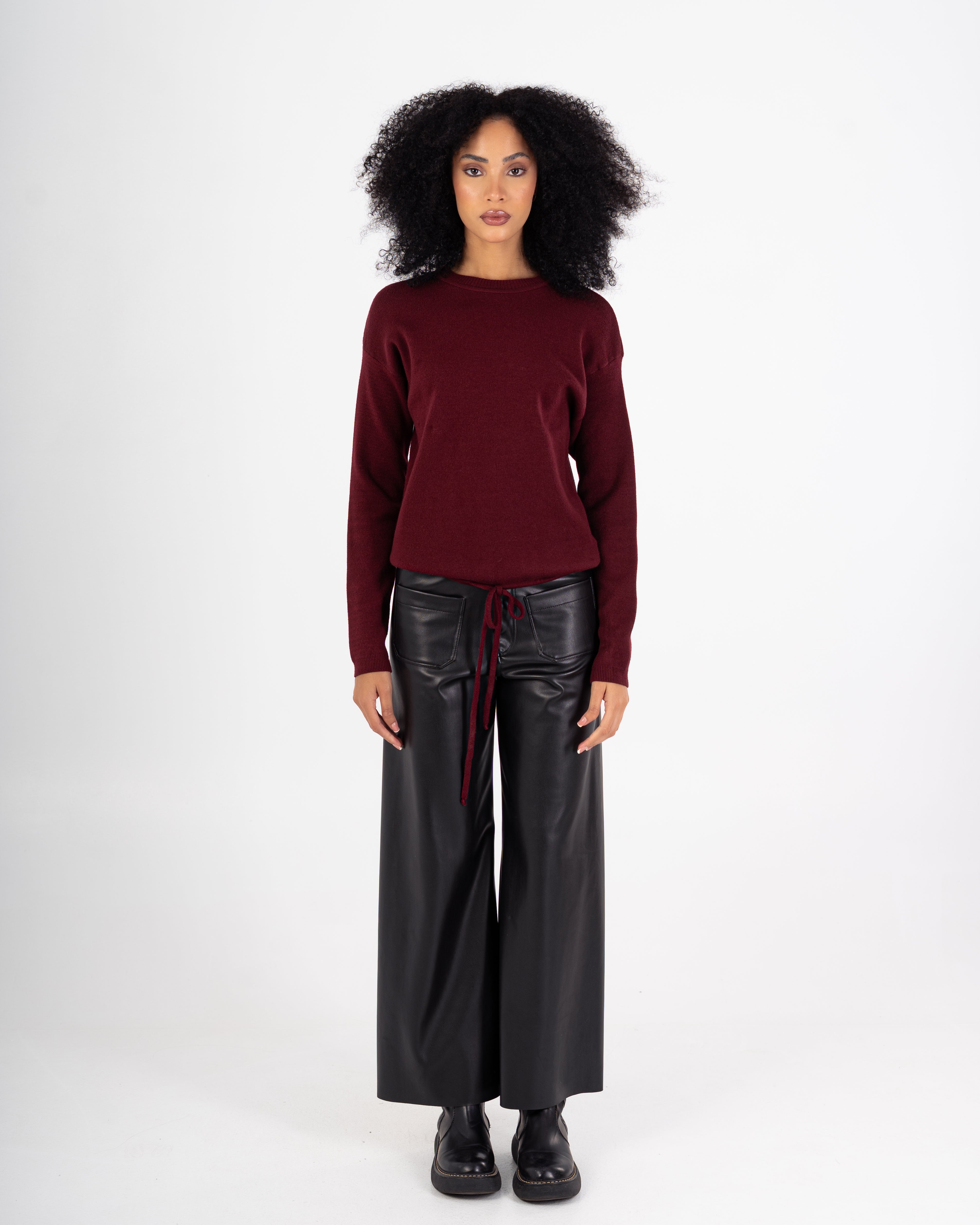 Basic Top – Plain With Waist Tie