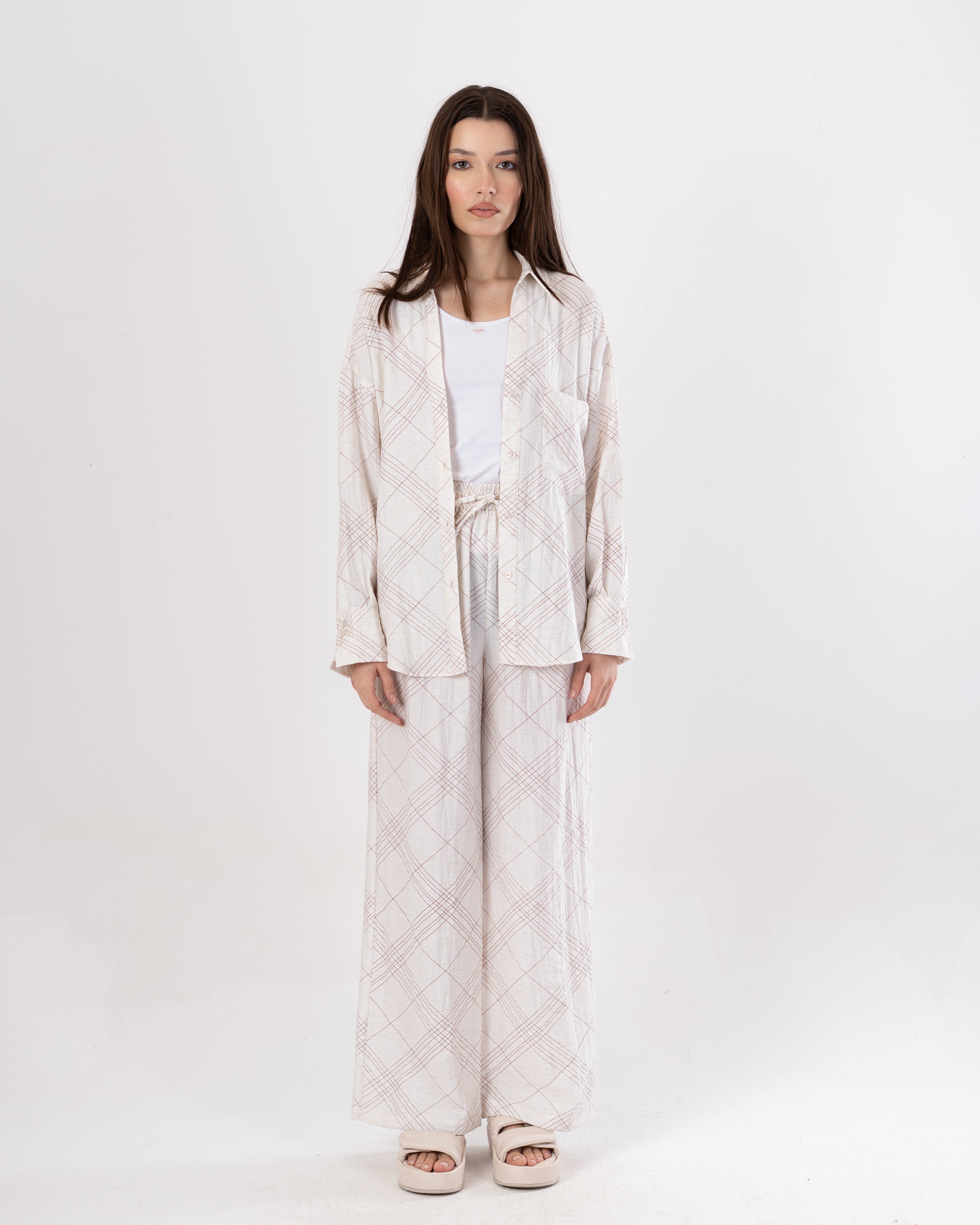 Patterned Shirt – Crossed Stripes