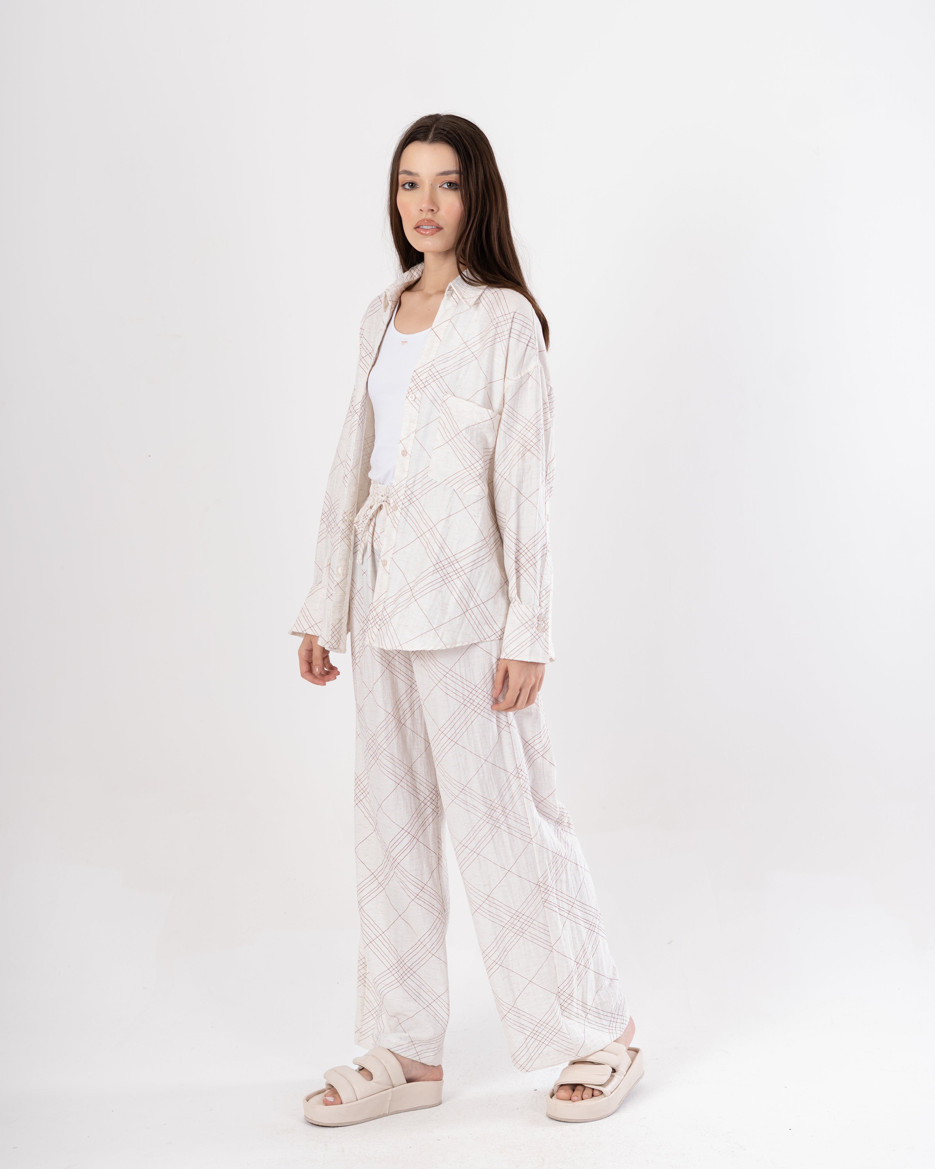 Patterned Shirt – Crossed Stripes
