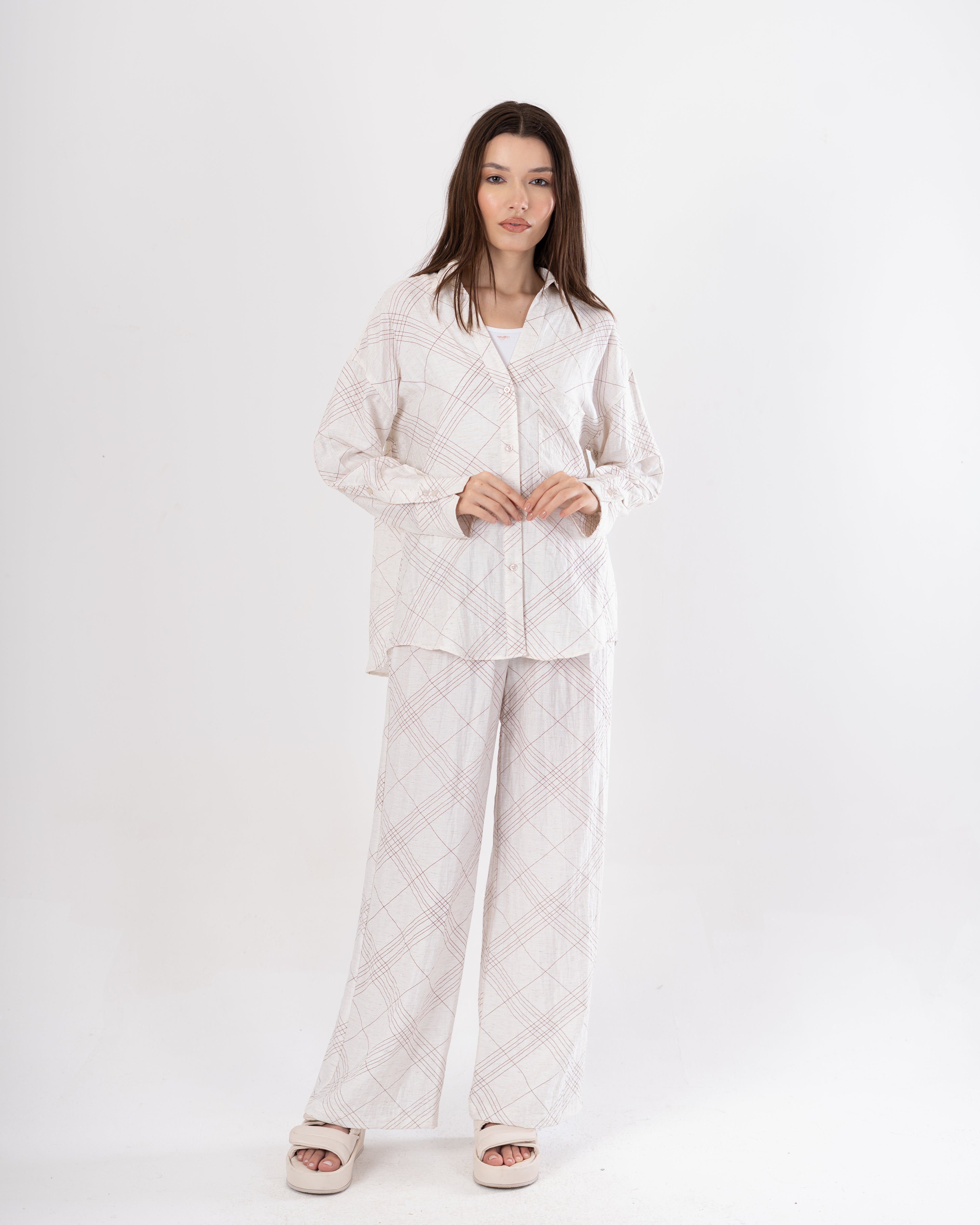 Patterned Shirt – Crossed Stripes