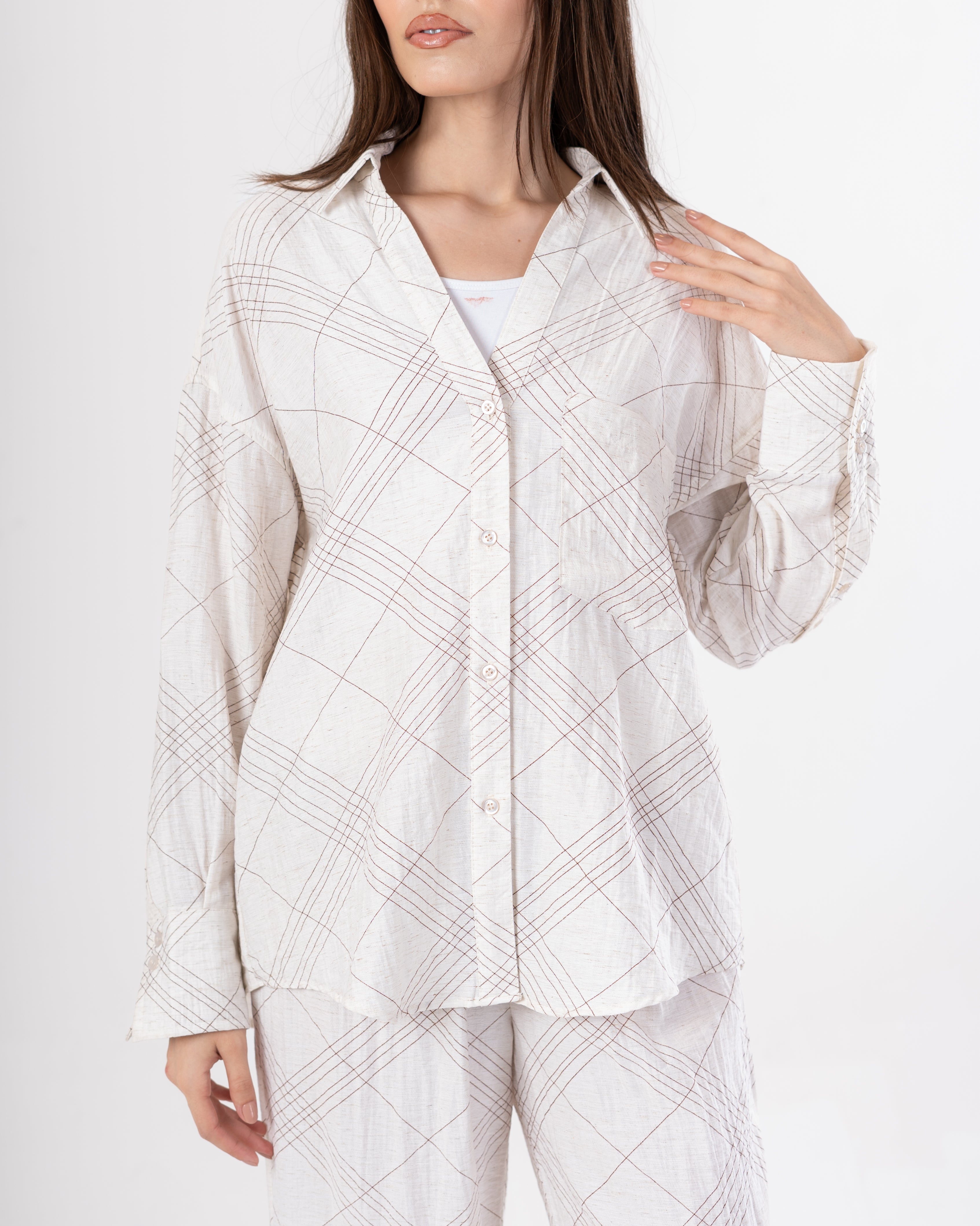 Patterned Shirt – Crossed Stripes