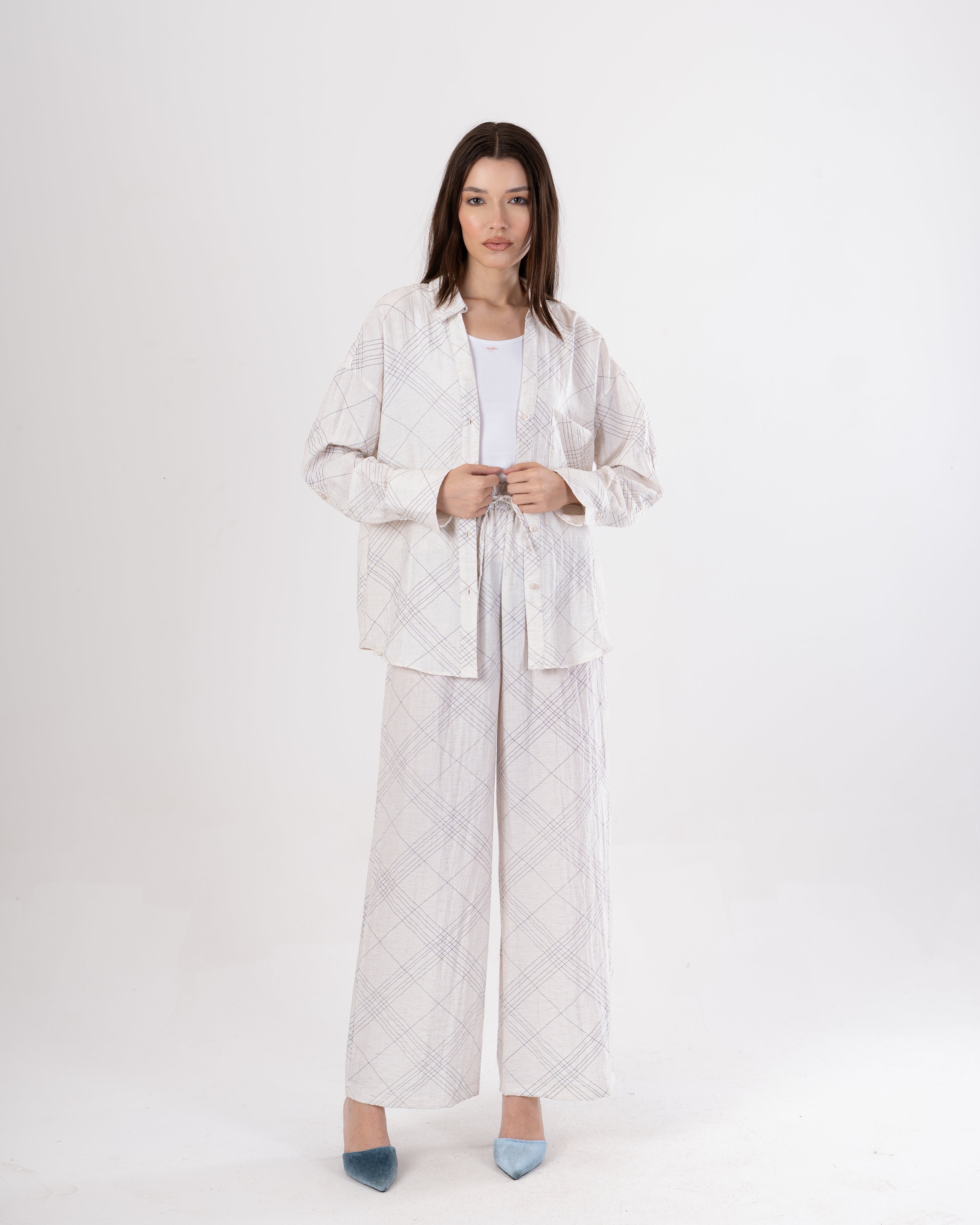 Patterned Shirt – Crossed Stripes