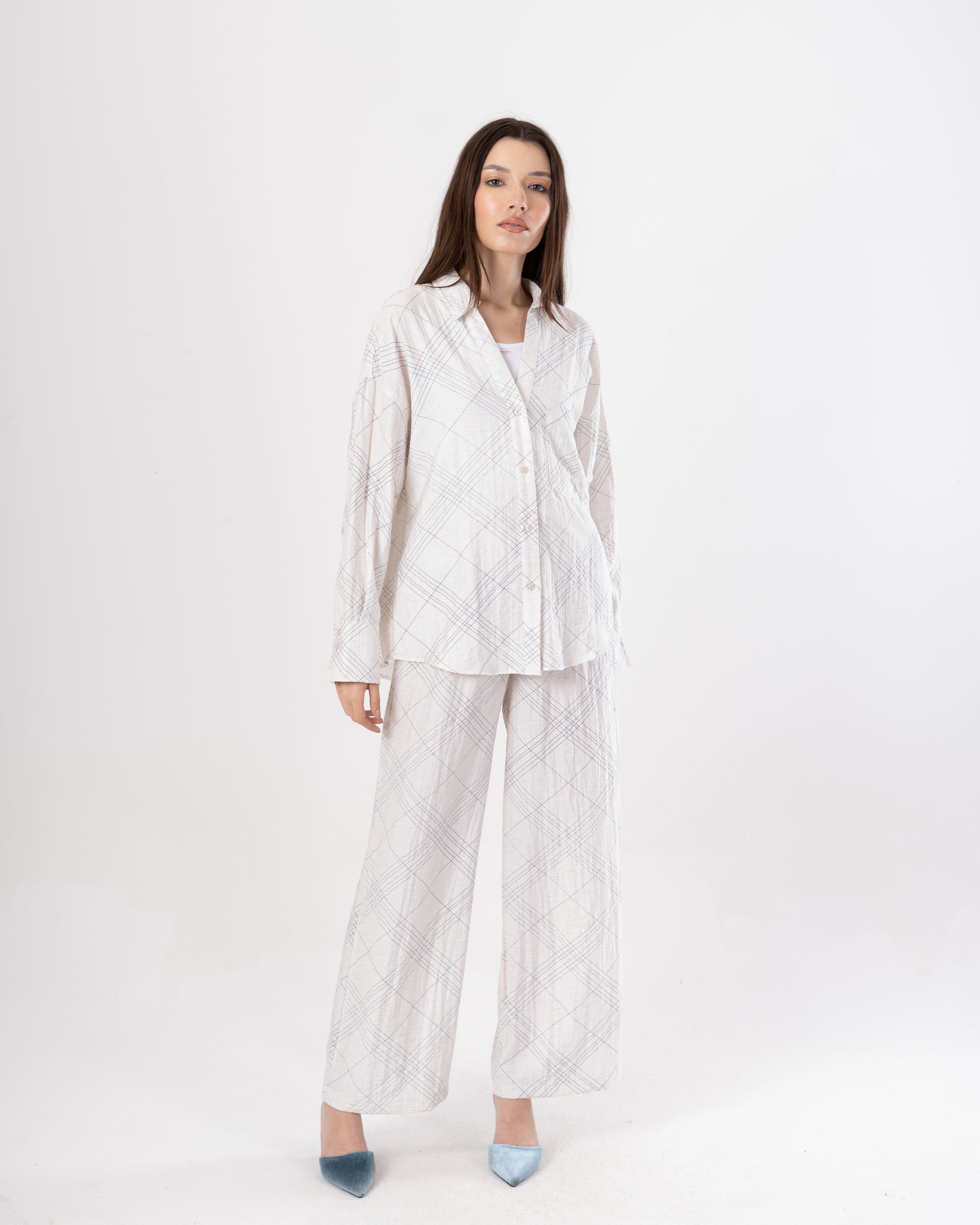 Patterned Shirt – Crossed Stripes