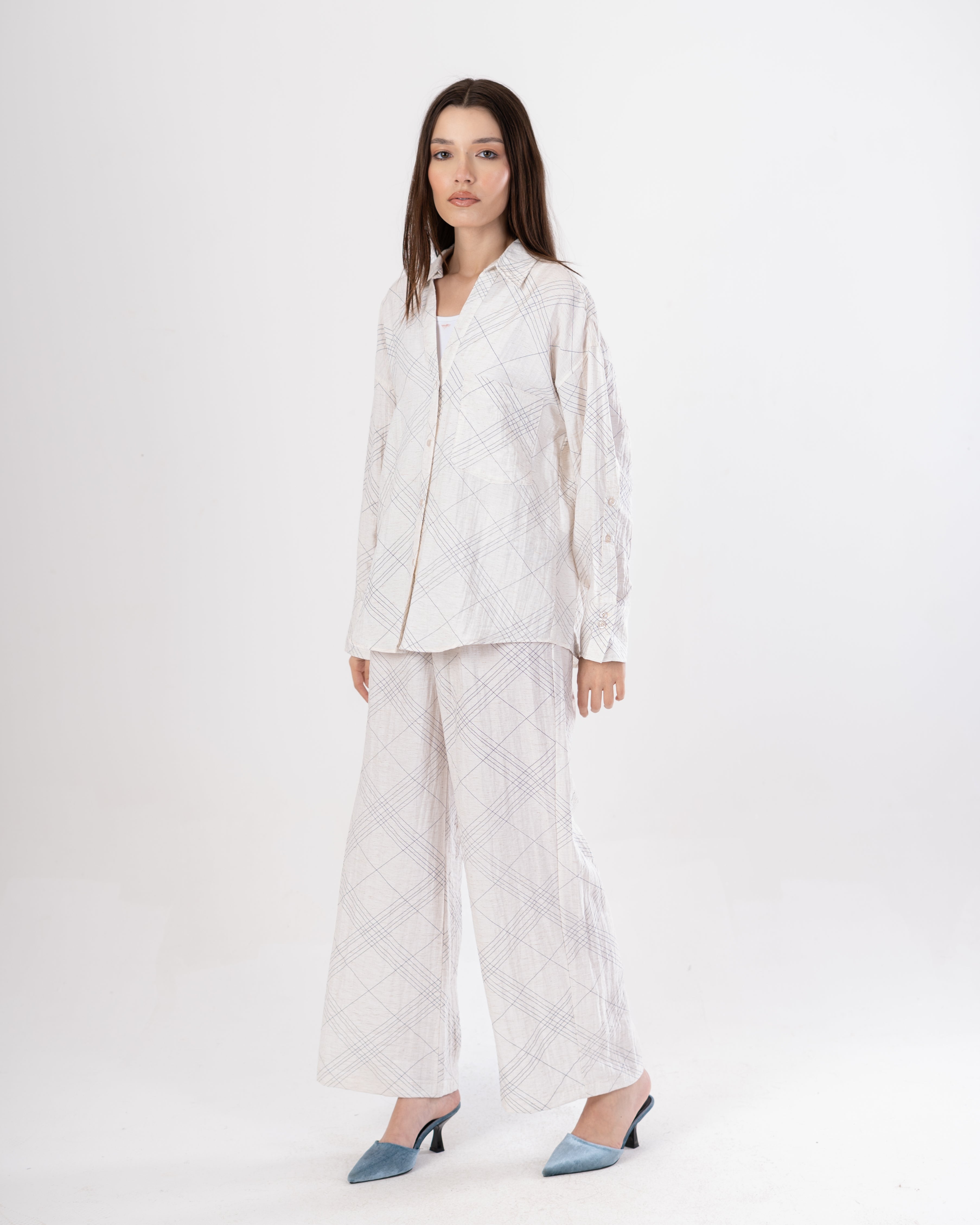 Patterned Shirt – Crossed Stripes
