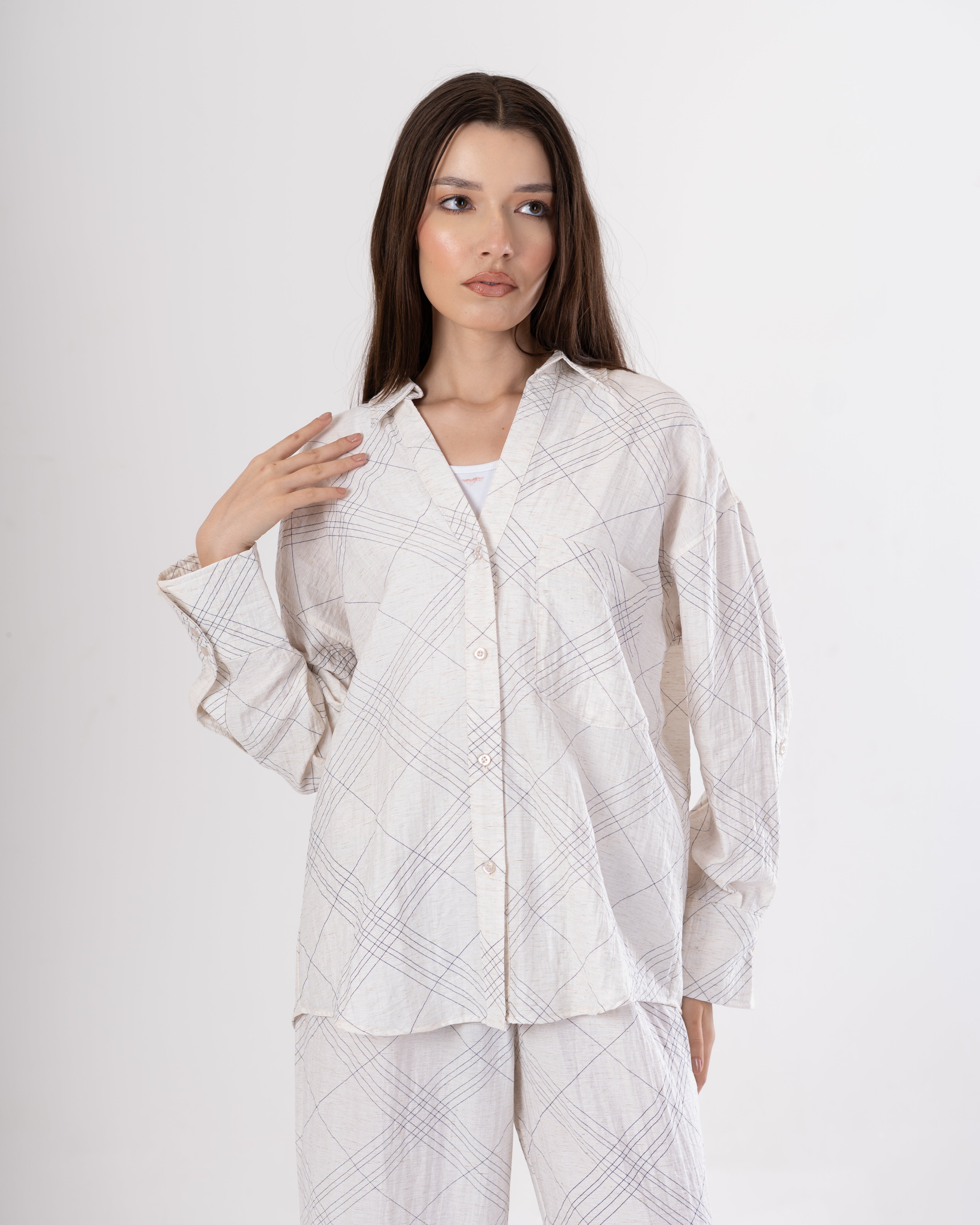 Patterned Shirt – Crossed Stripes