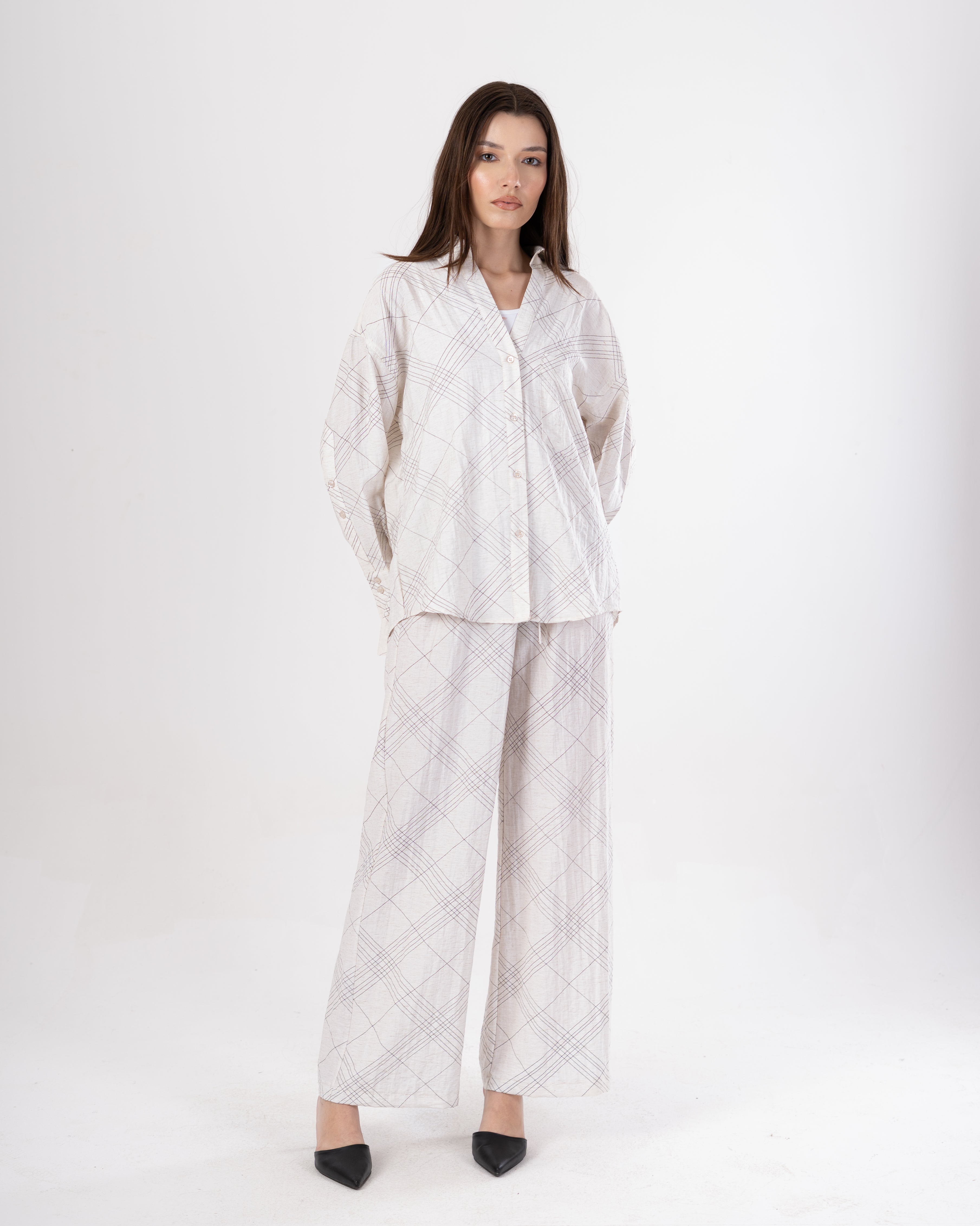 Patterned Shirt – Crossed Stripes