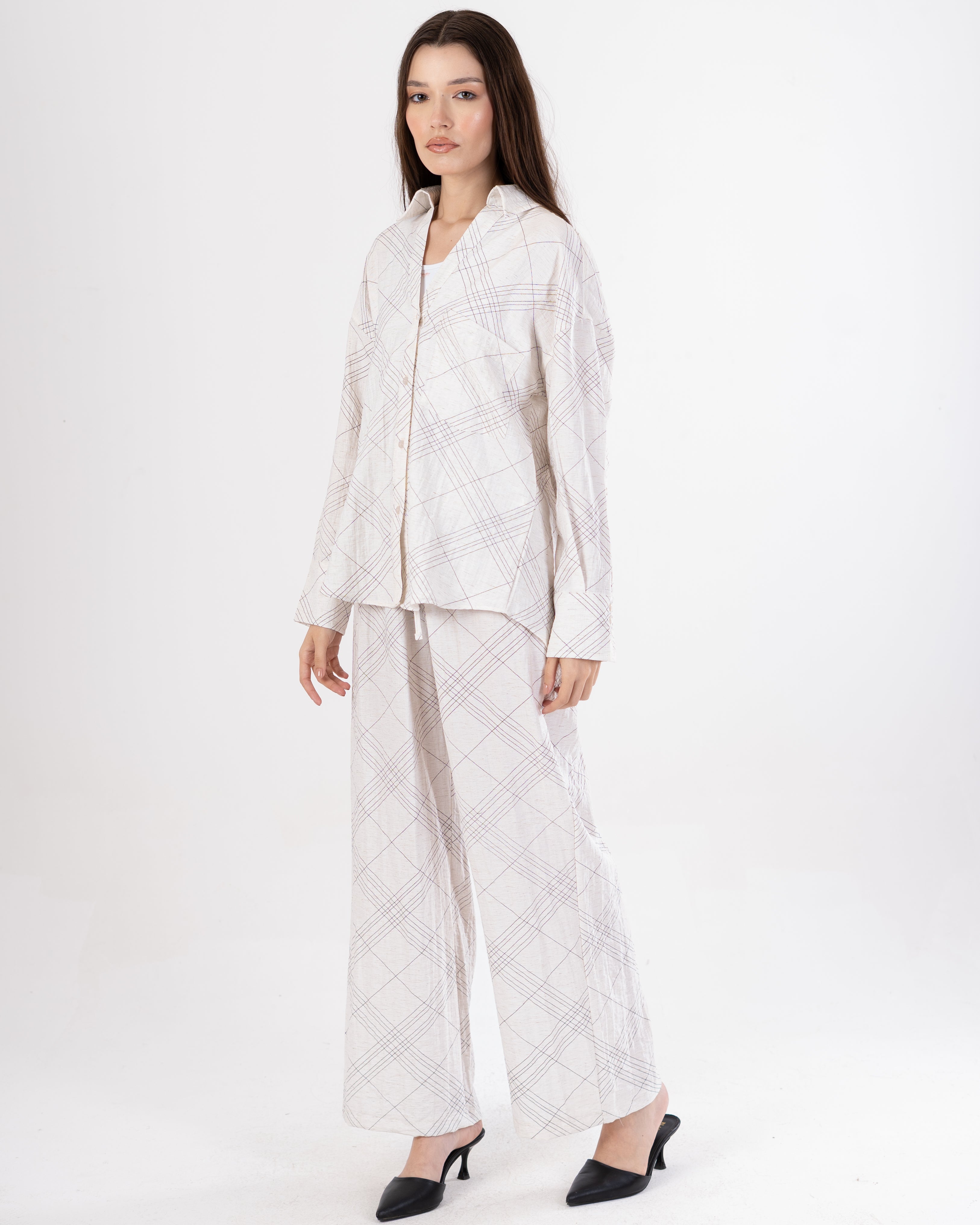 Patterned Shirt – Crossed Stripes