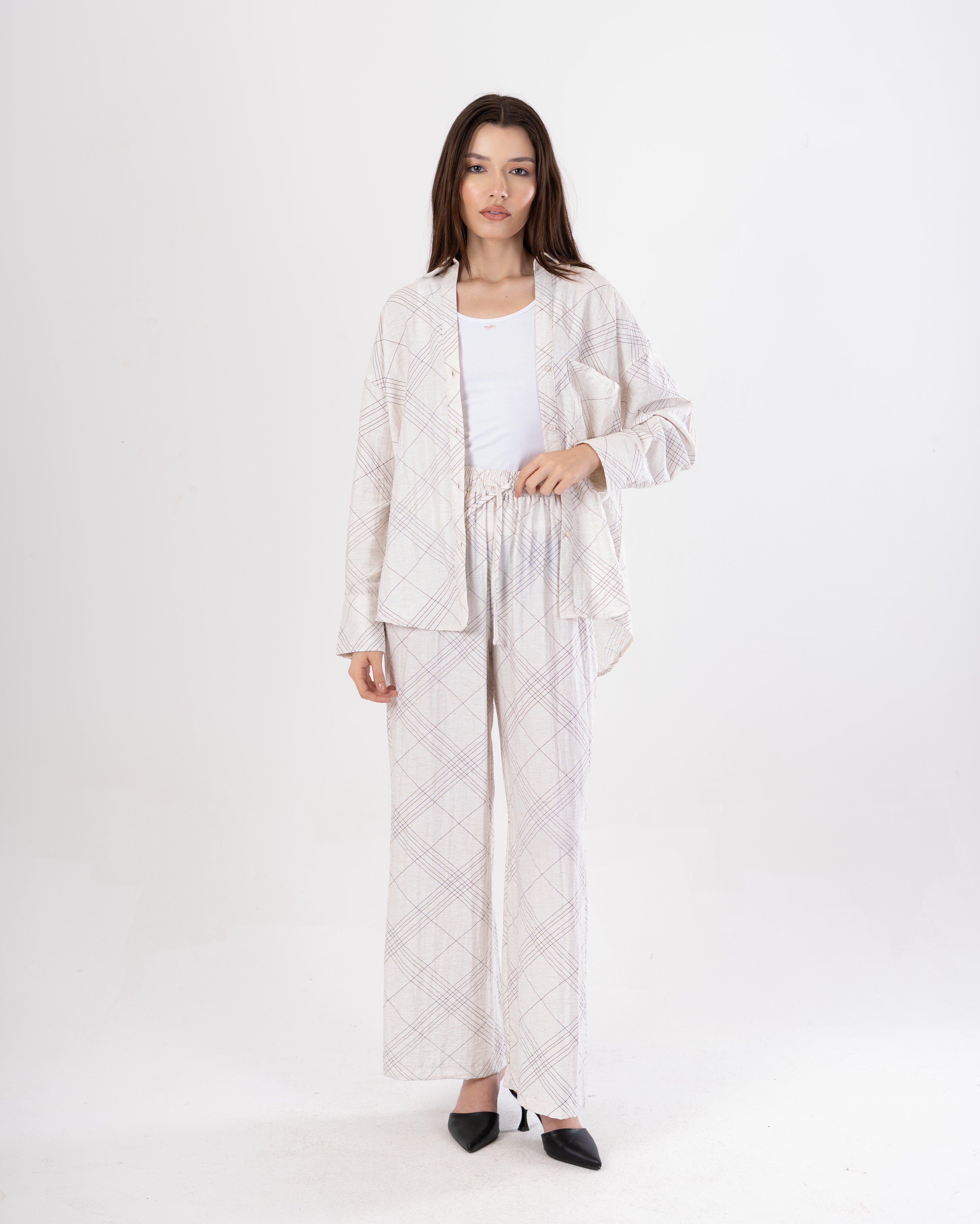 Patterned Shirt – Crossed Stripes