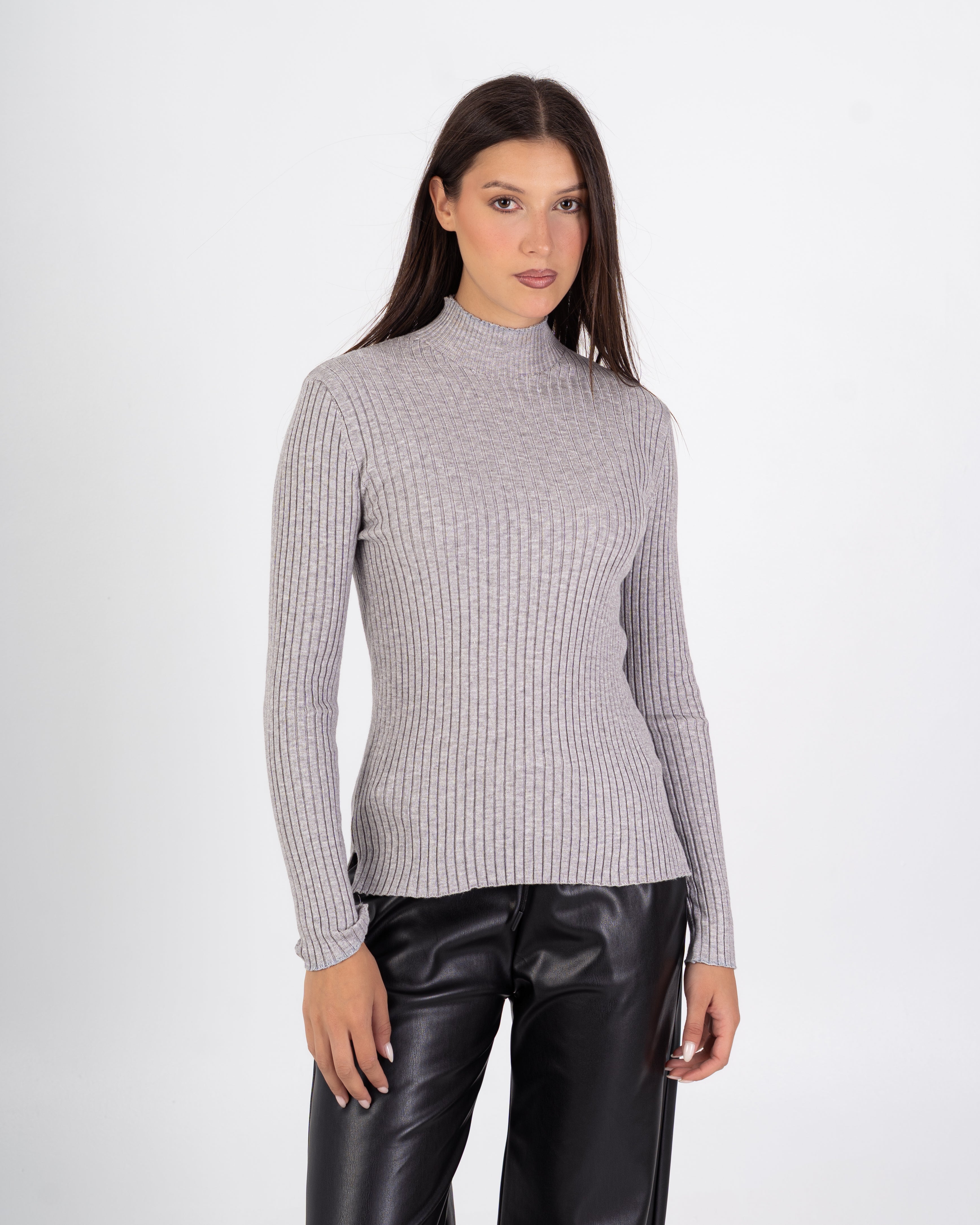 Basic Top – Striped (Half Neck)