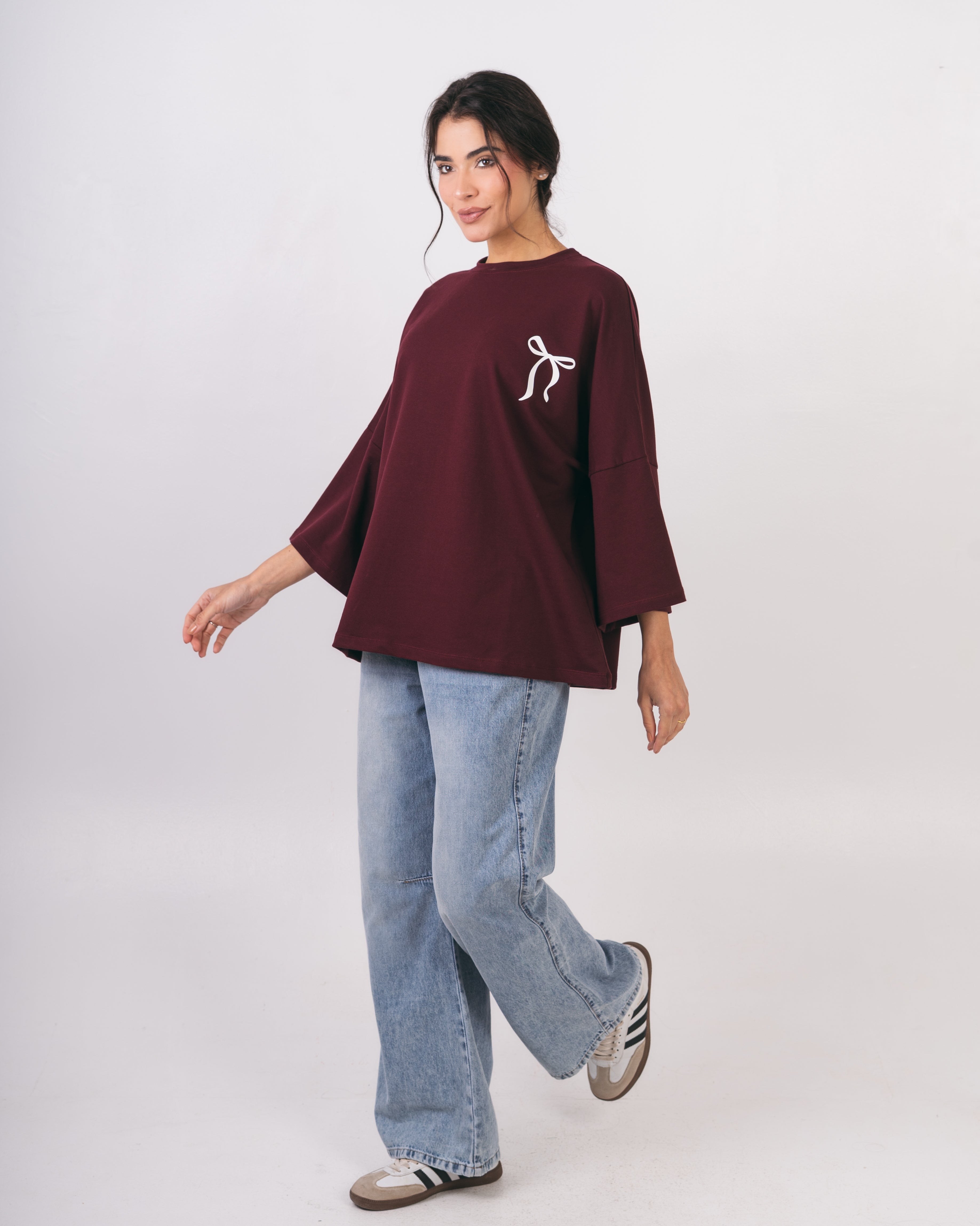 Bow Back Print T-Shirt