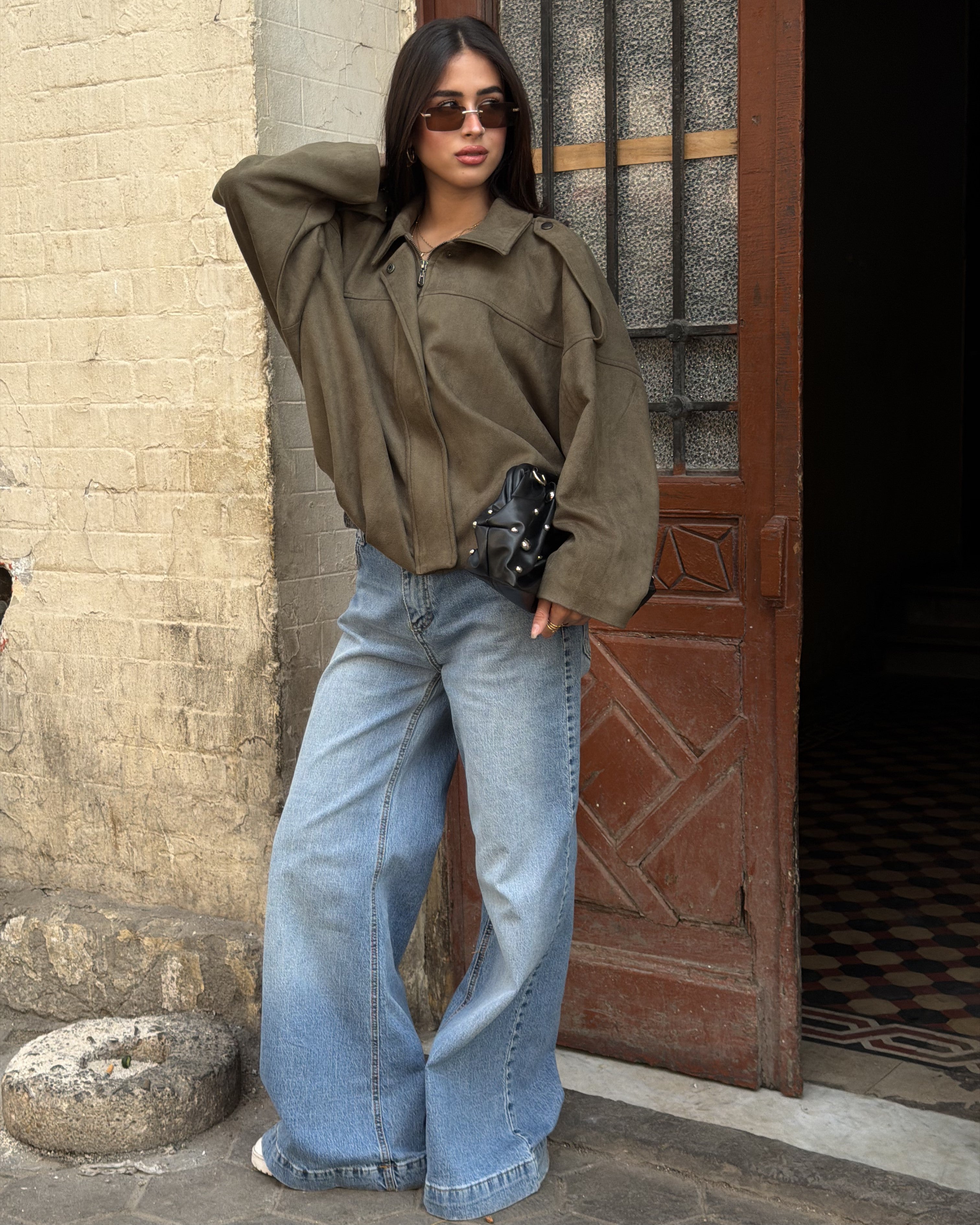 جاكيت سادة – أكمام واسعة (سحاب)