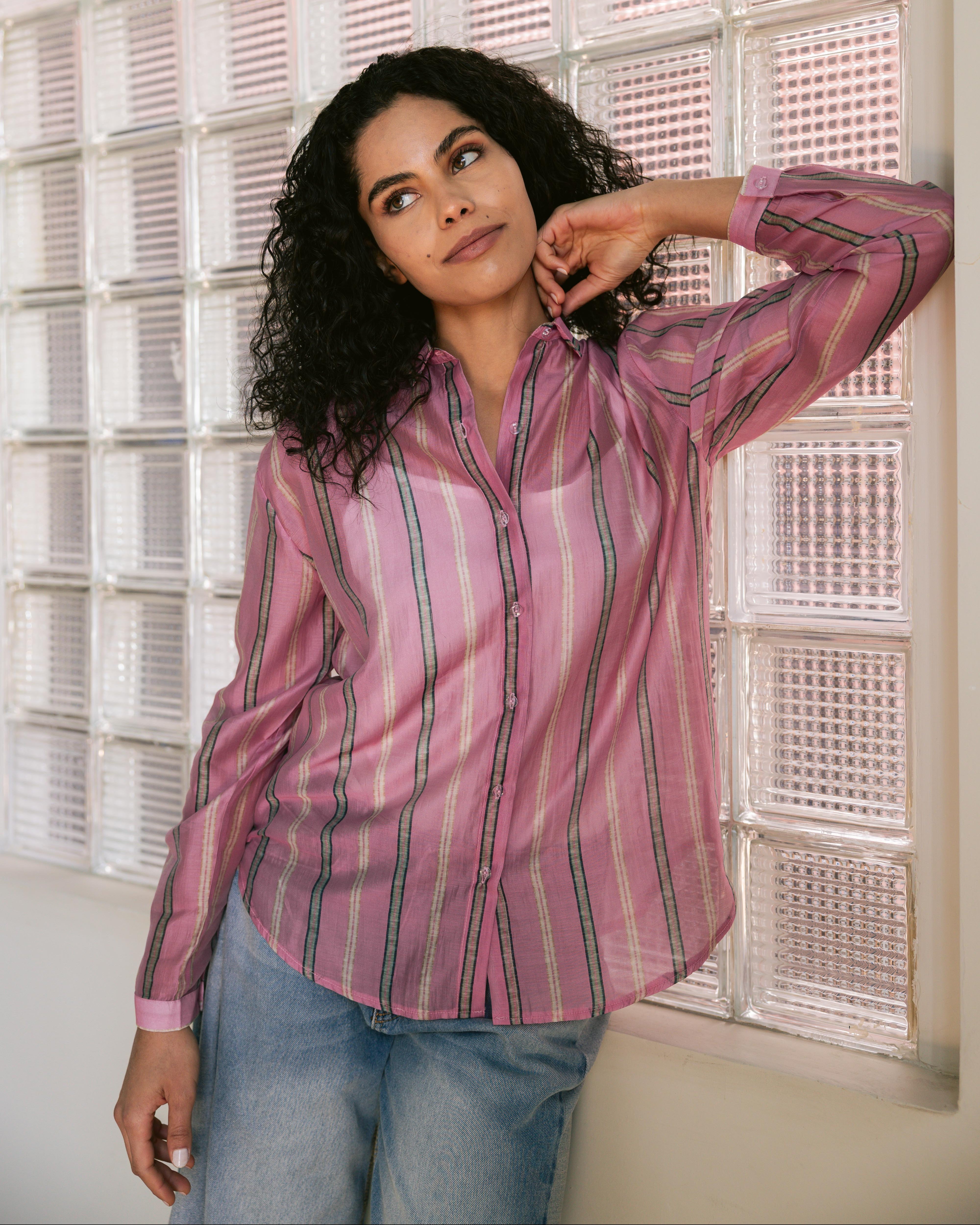 Wide Vertical Striped - Colored Shirt