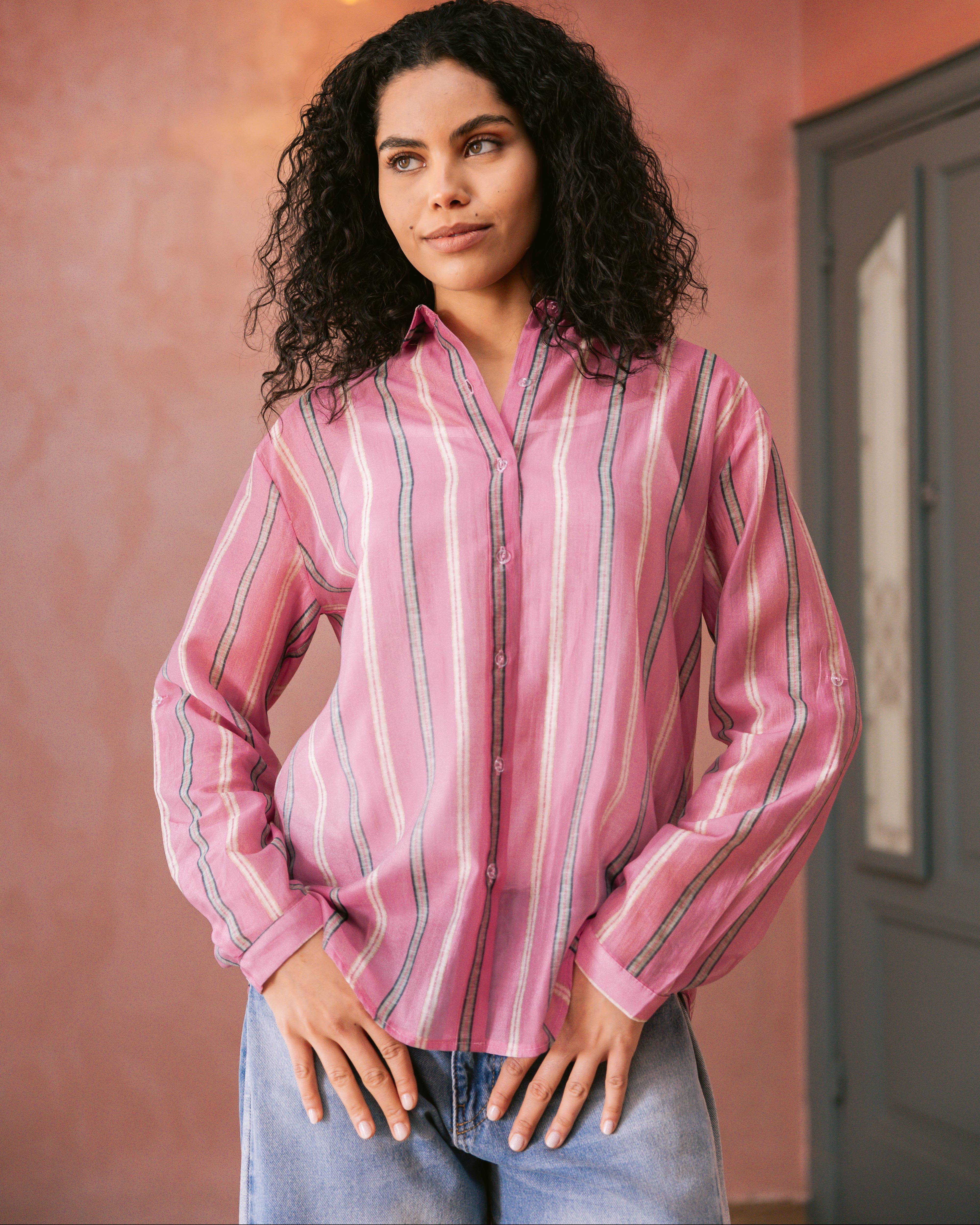 Wide Vertical Striped - Colored Shirt