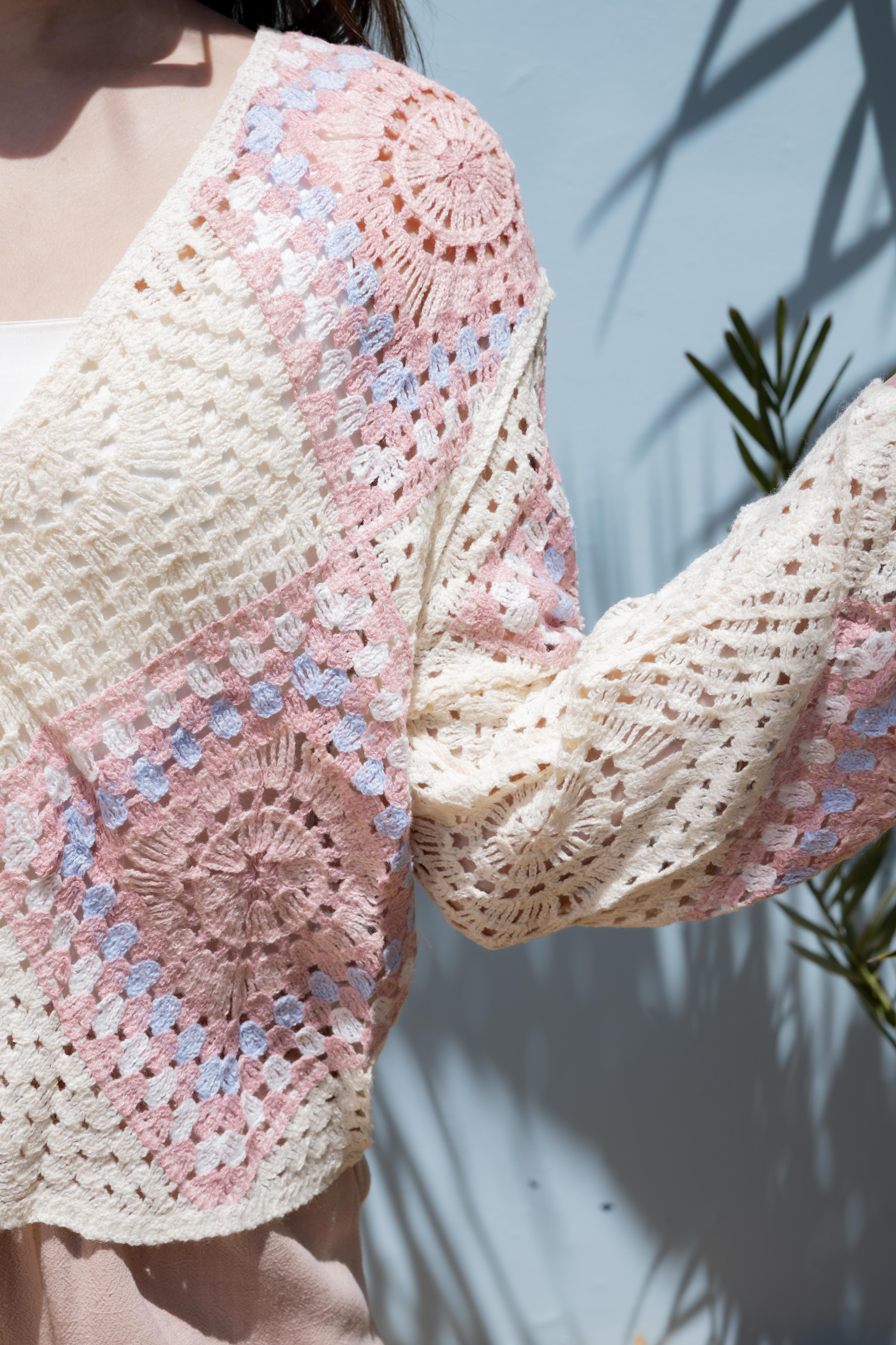 Embroidered Knitwear Cardigan With Triangle Buttons