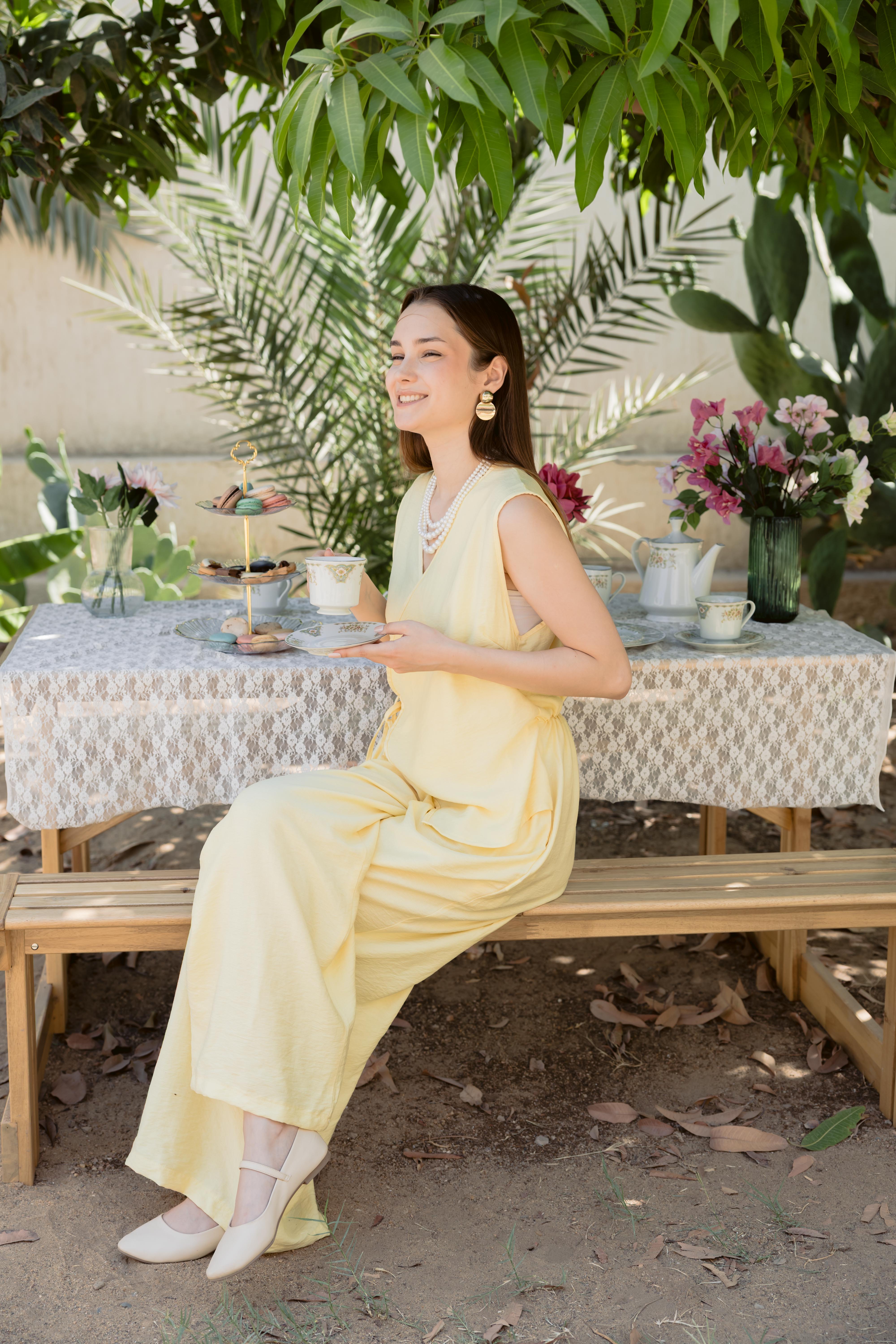 Linen jumpsuit cut