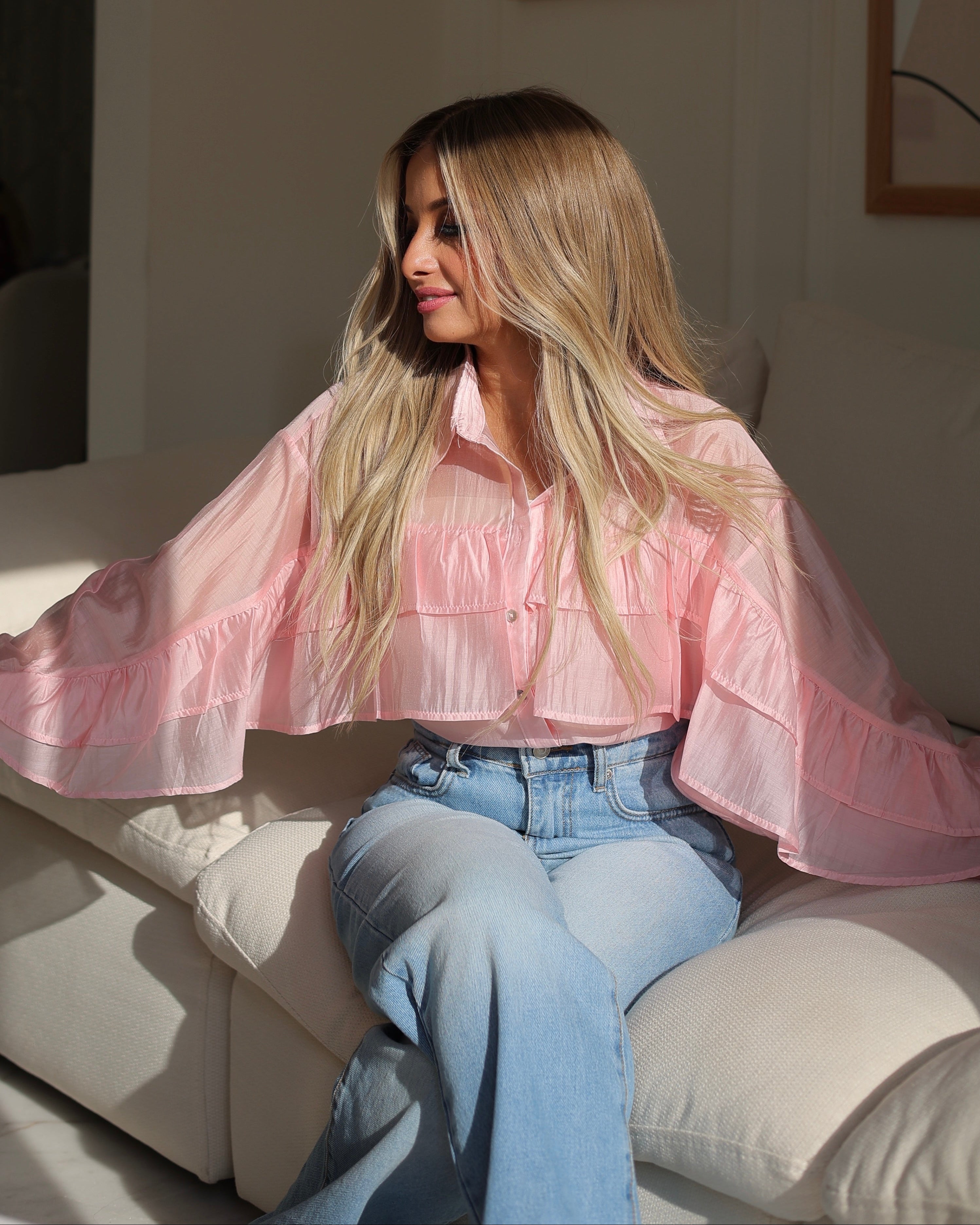 Multi-Tier Ruffle Blouse