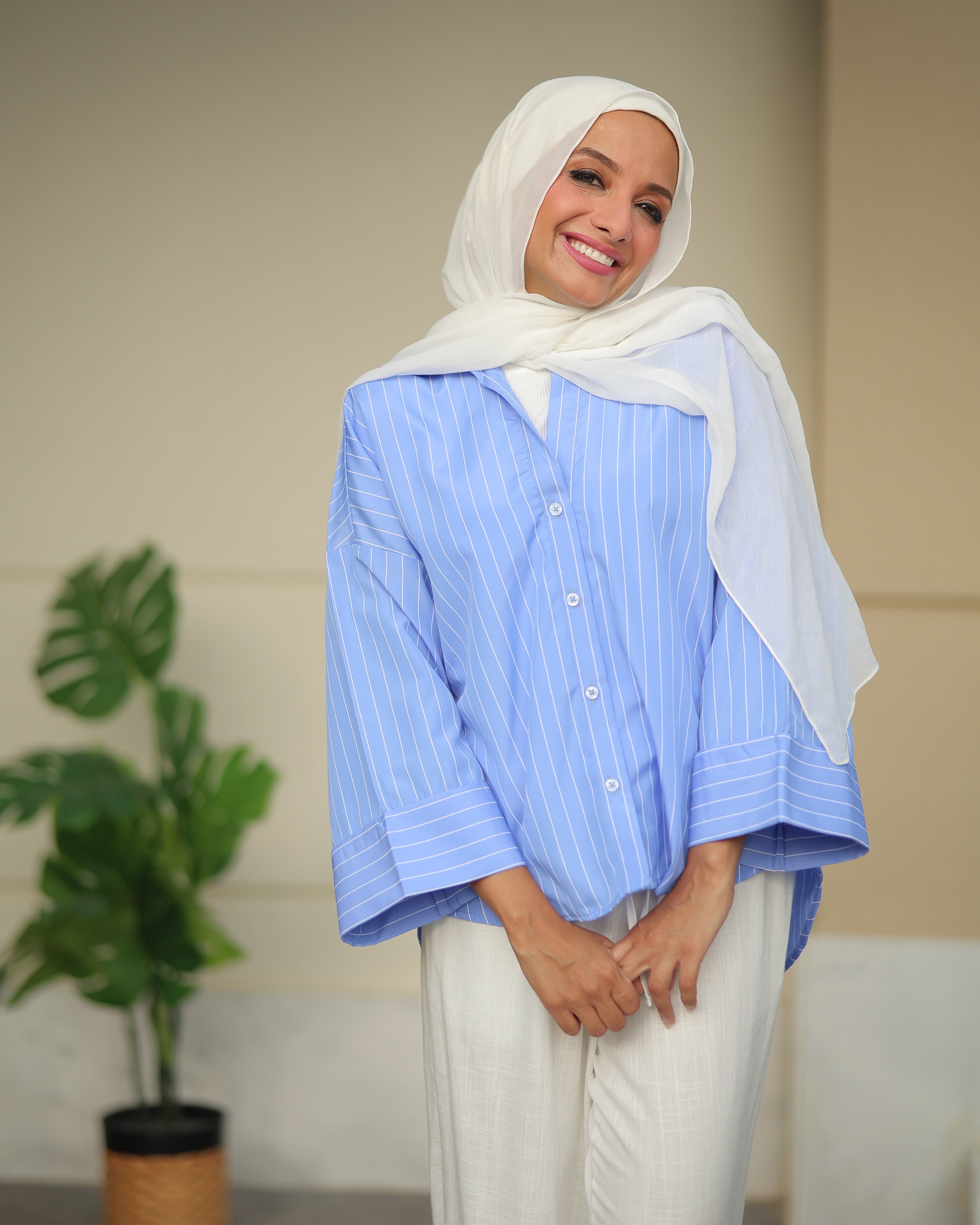 Oversized Shirt With Rolled Sleeves