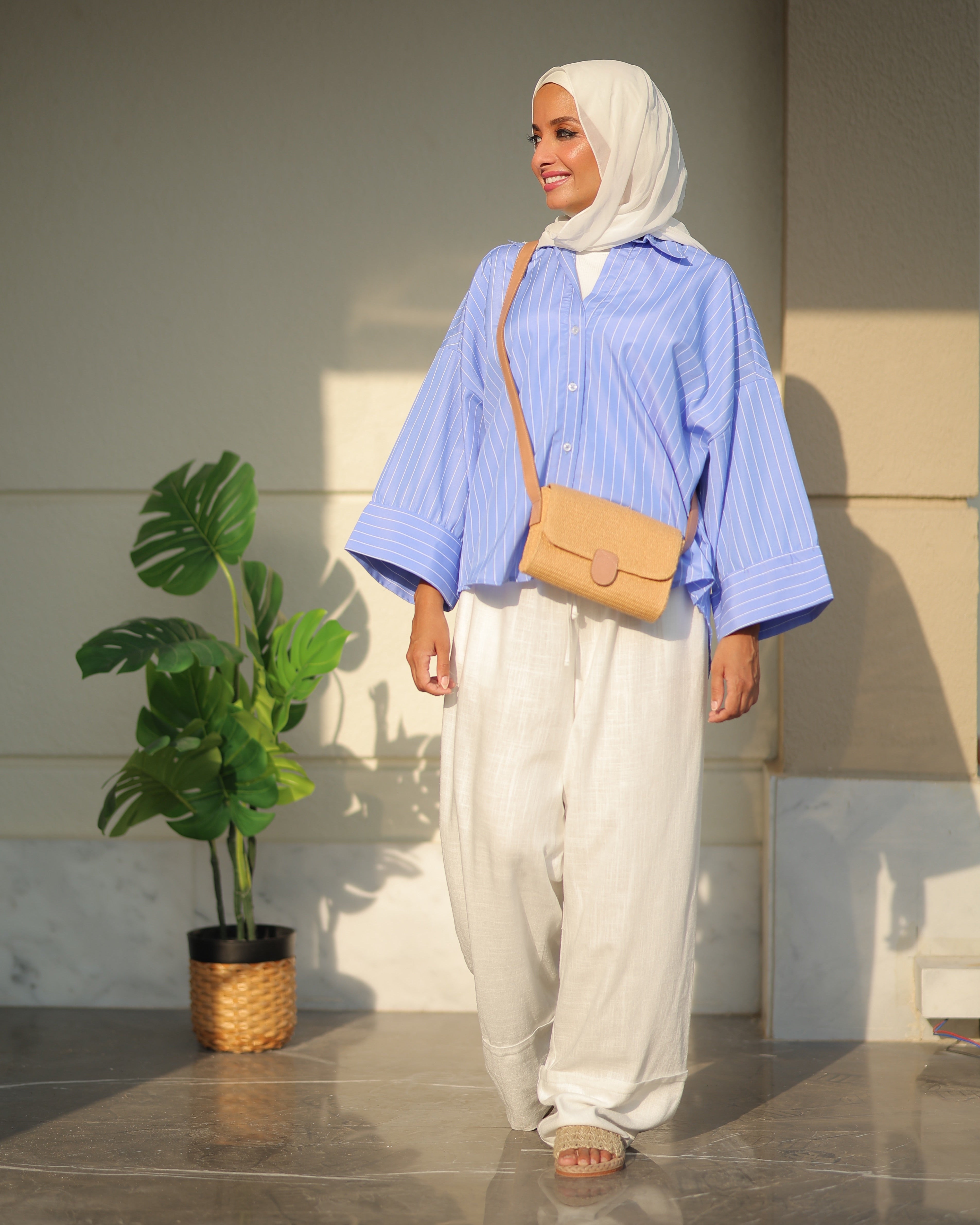 Oversized Shirt With Rolled Sleeves
