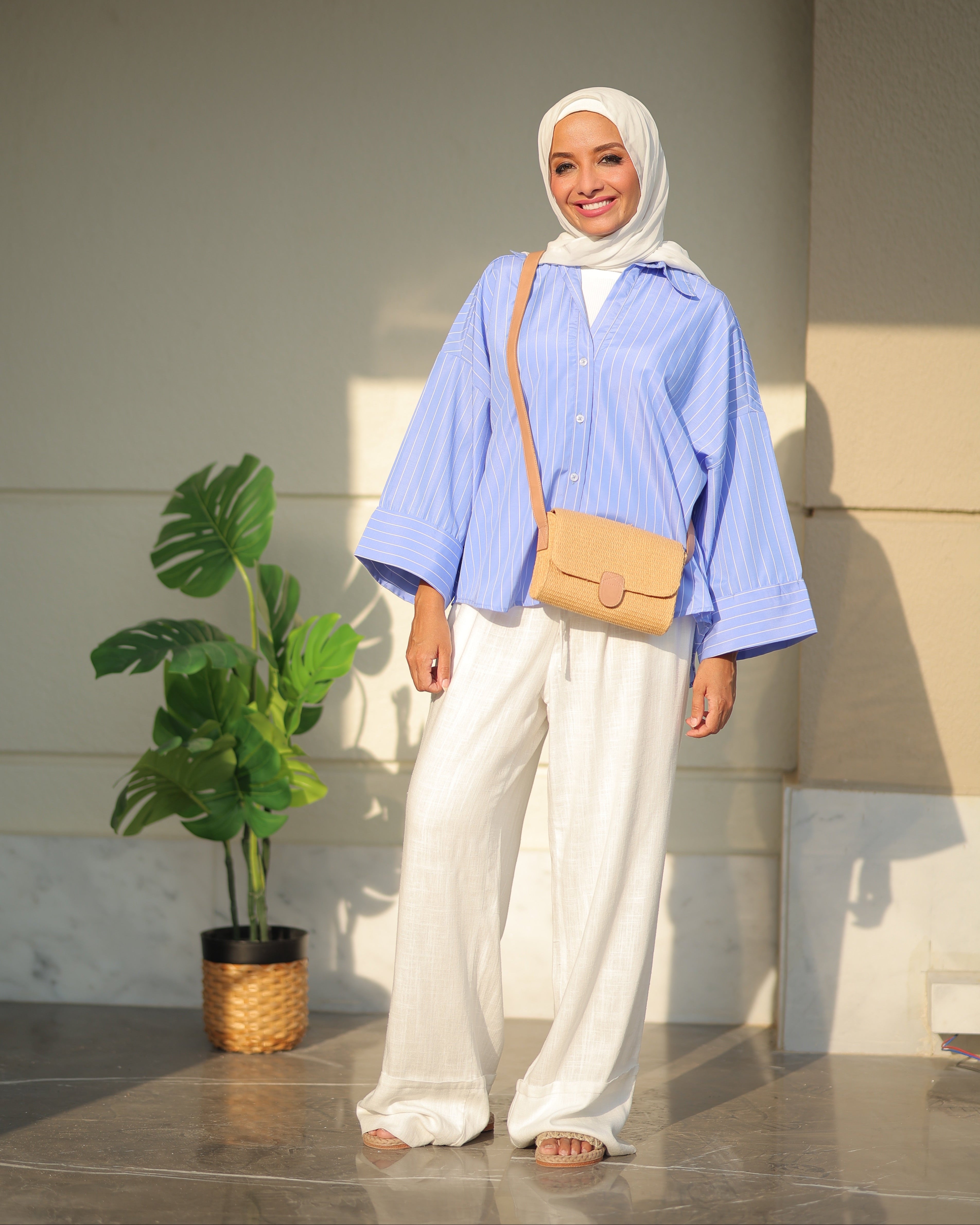 Oversized Shirt With Rolled Sleeves