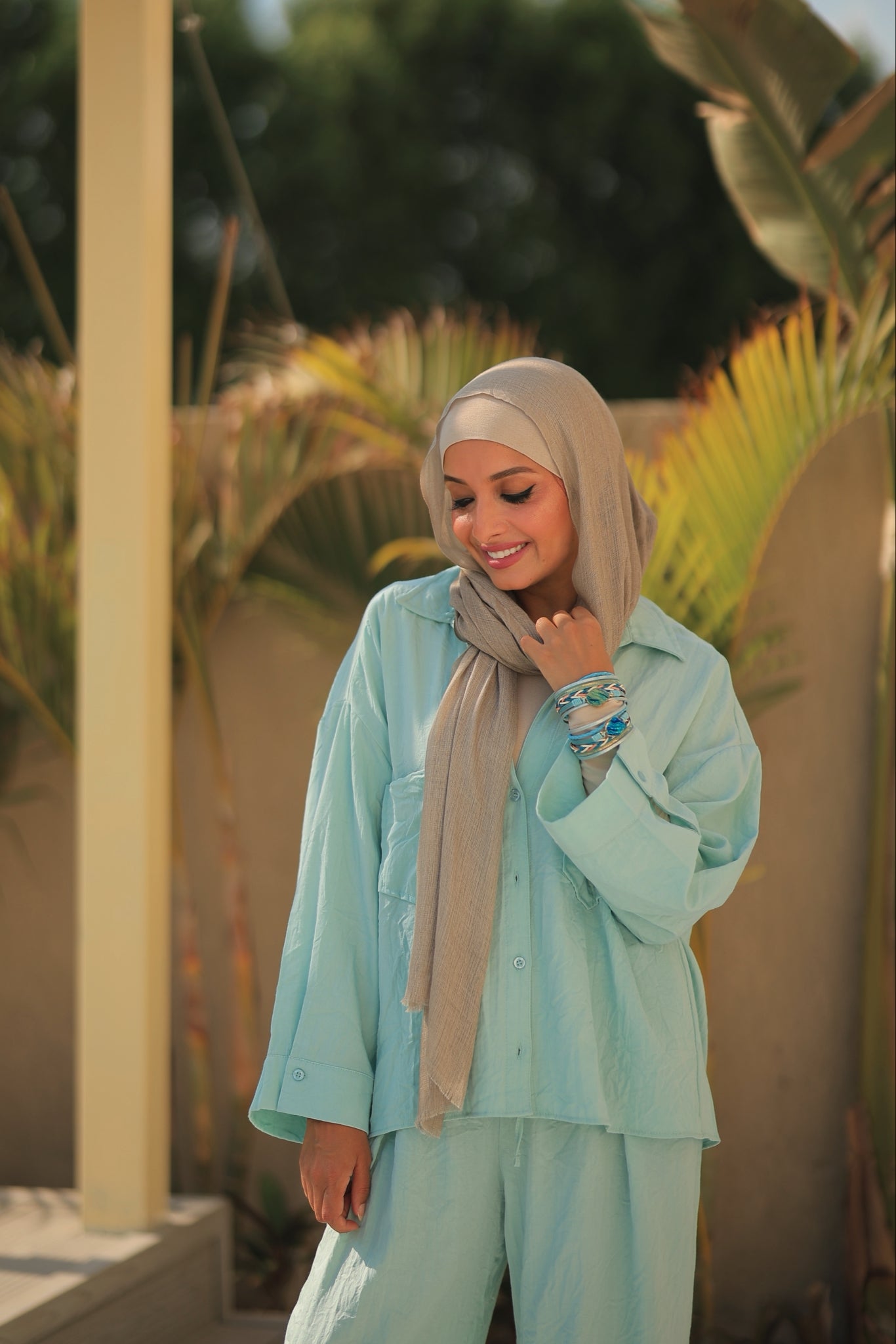 Oversized Linen Shirt With Chest Pockets