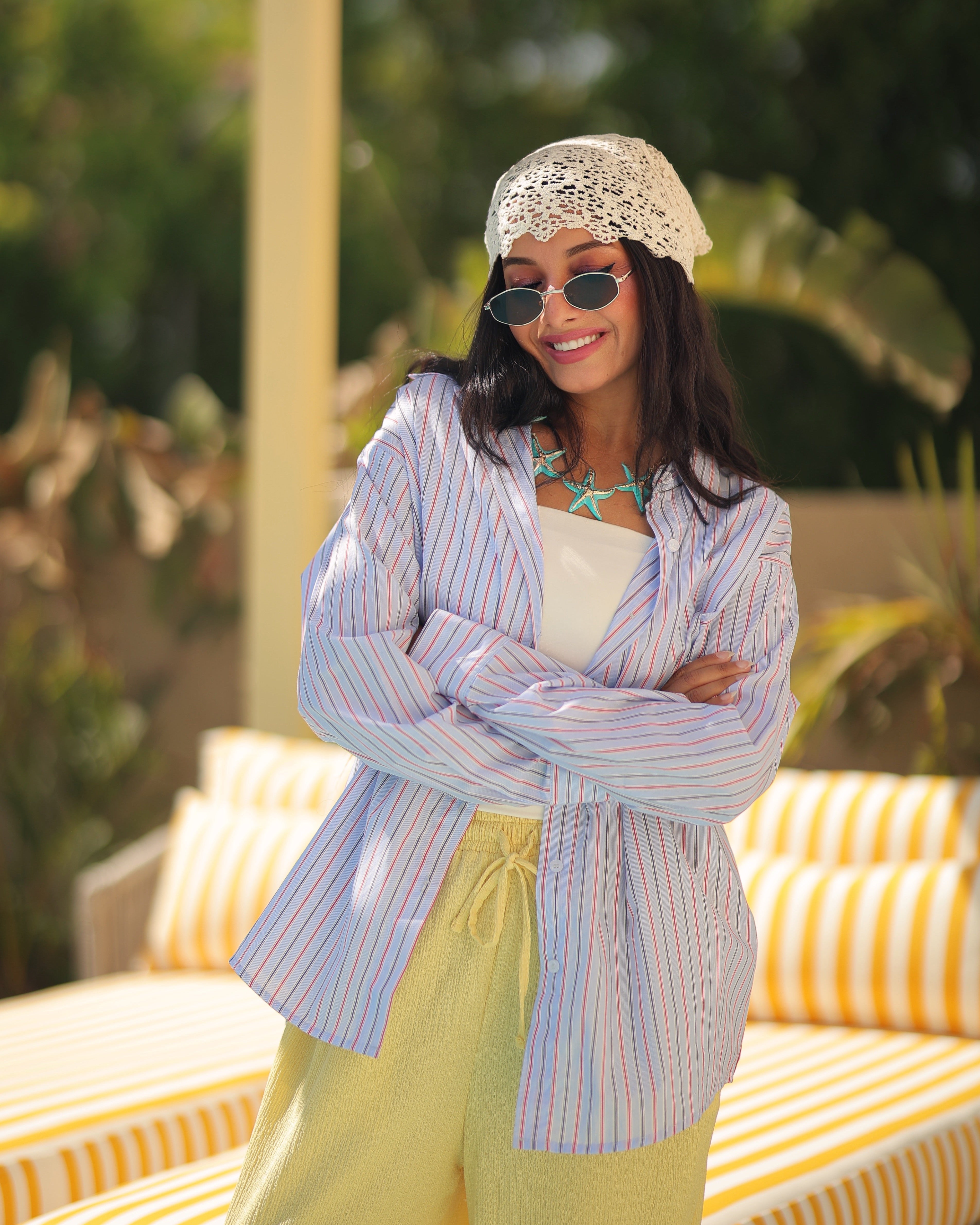 Striped Button Front Shirt