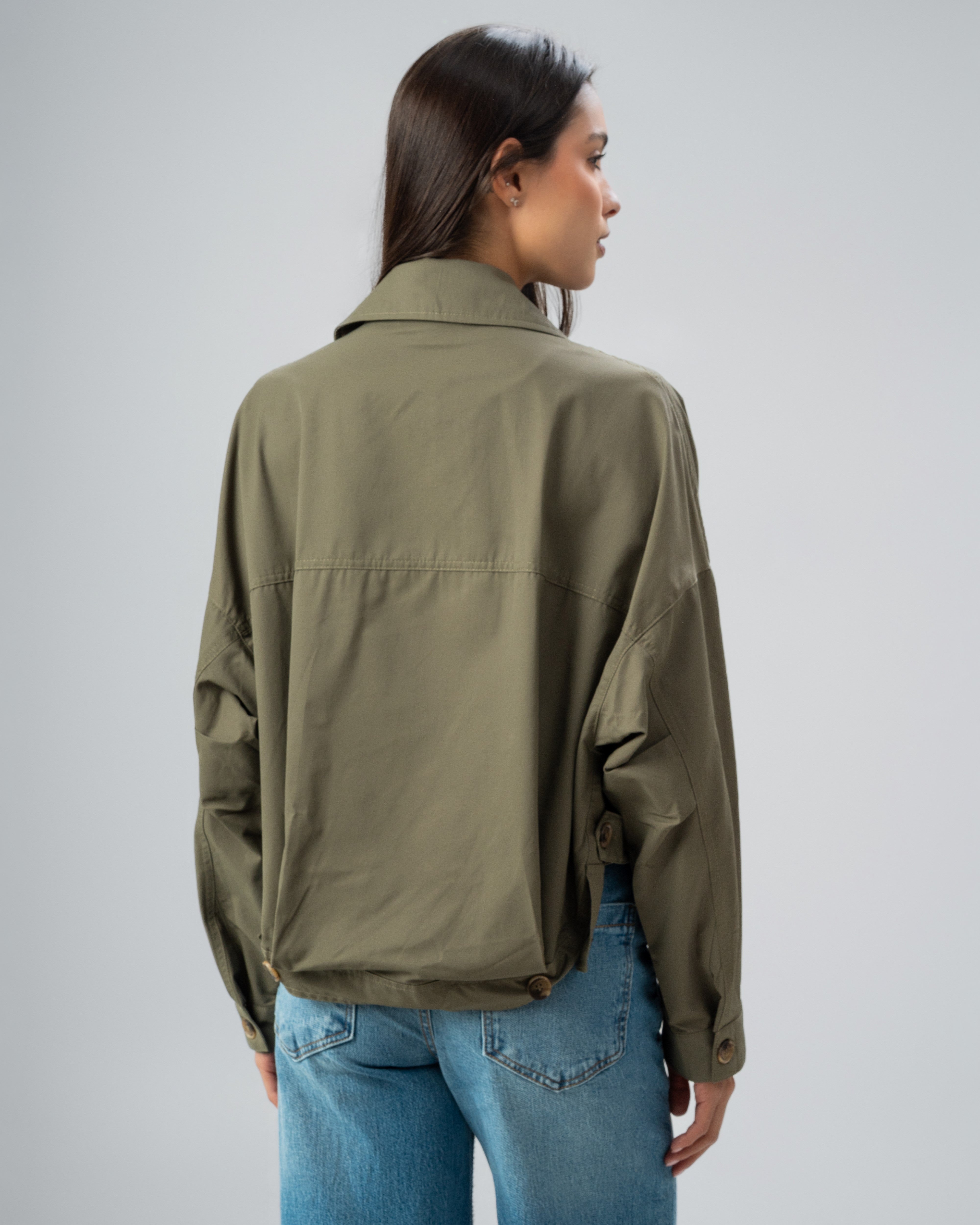 Gabardine Jacket - With Chest Pockets