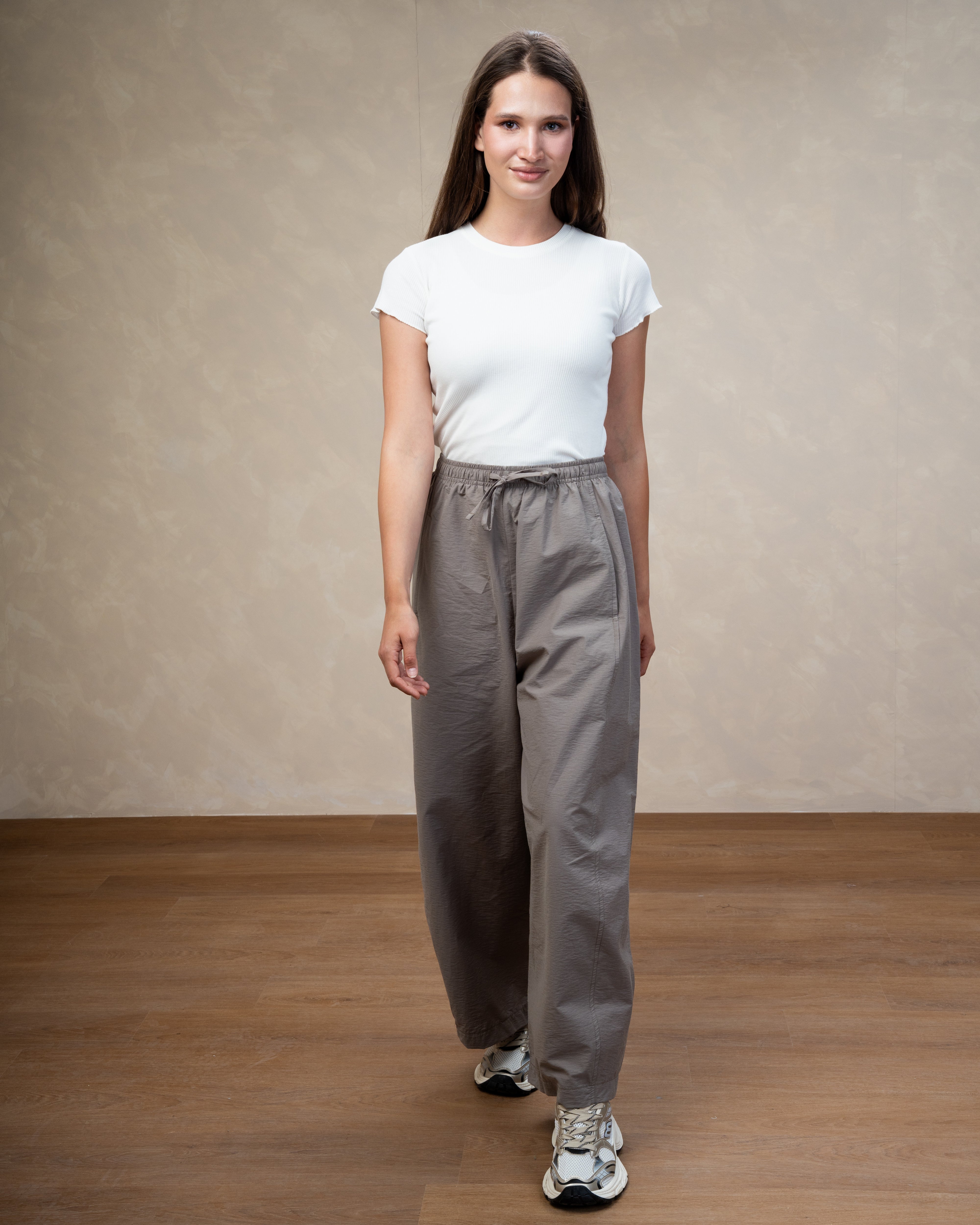 Gabardine Trouser With Drawstring Waist