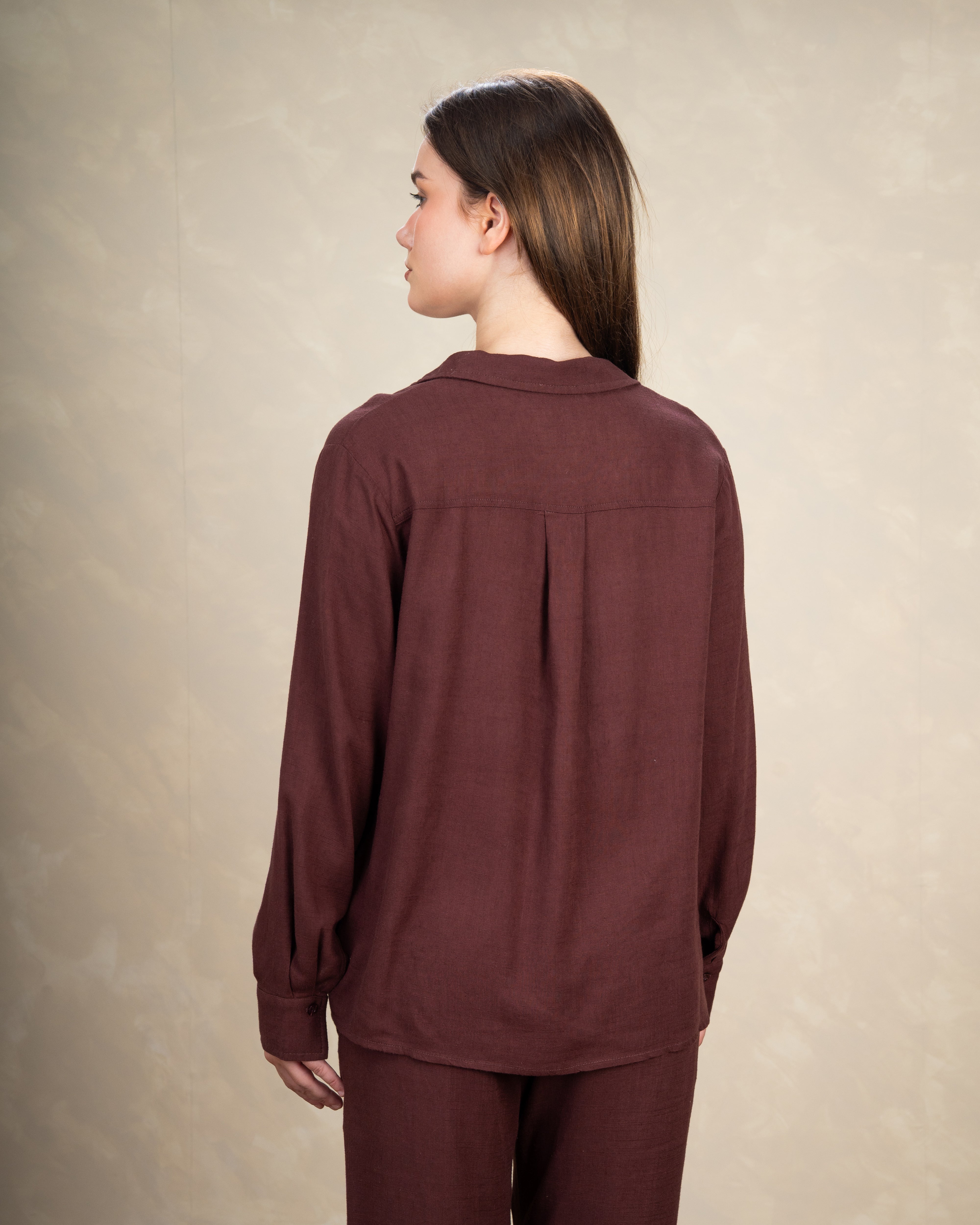 Linen Shirt With Single Chest Pocket