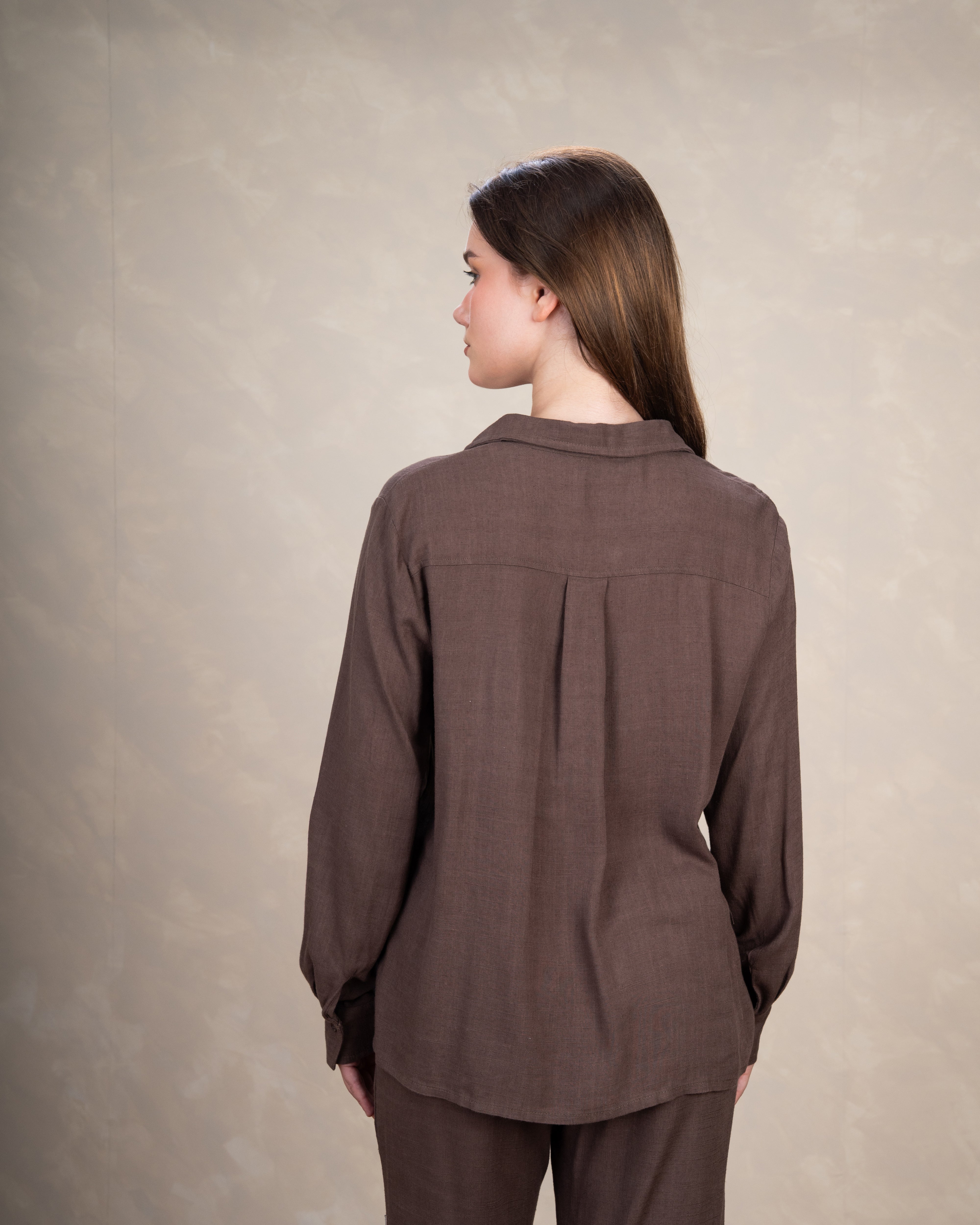 Linen Shirt With Single Chest Pocket